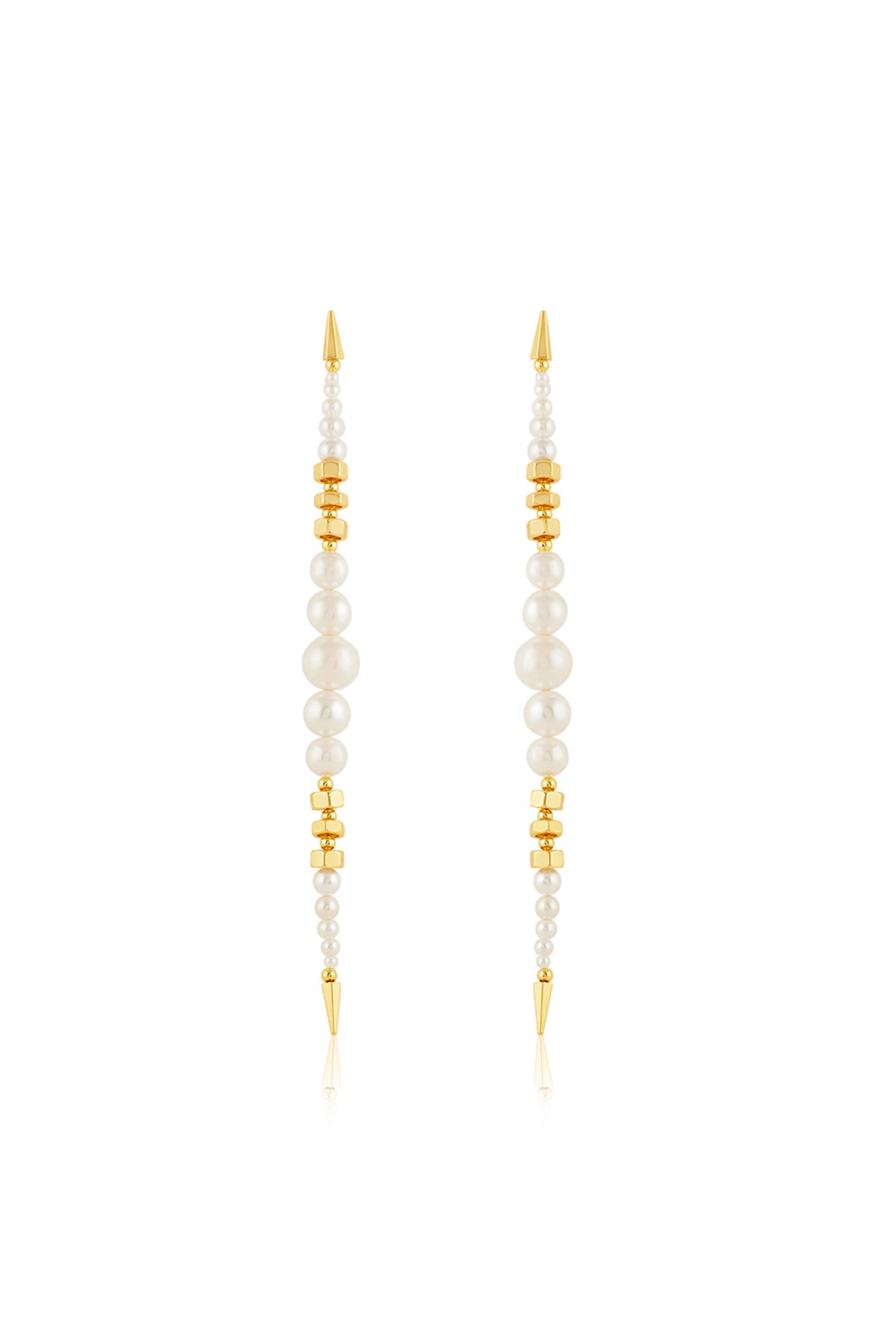 Shoulder duster  Pearl Earrings 18Kt Gold Plated