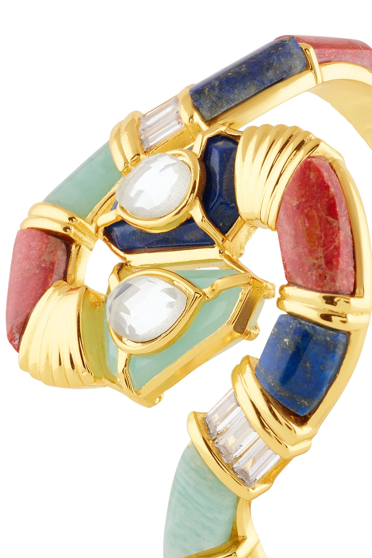 Spirah Cuff Bracelet 18kt Gold Plated