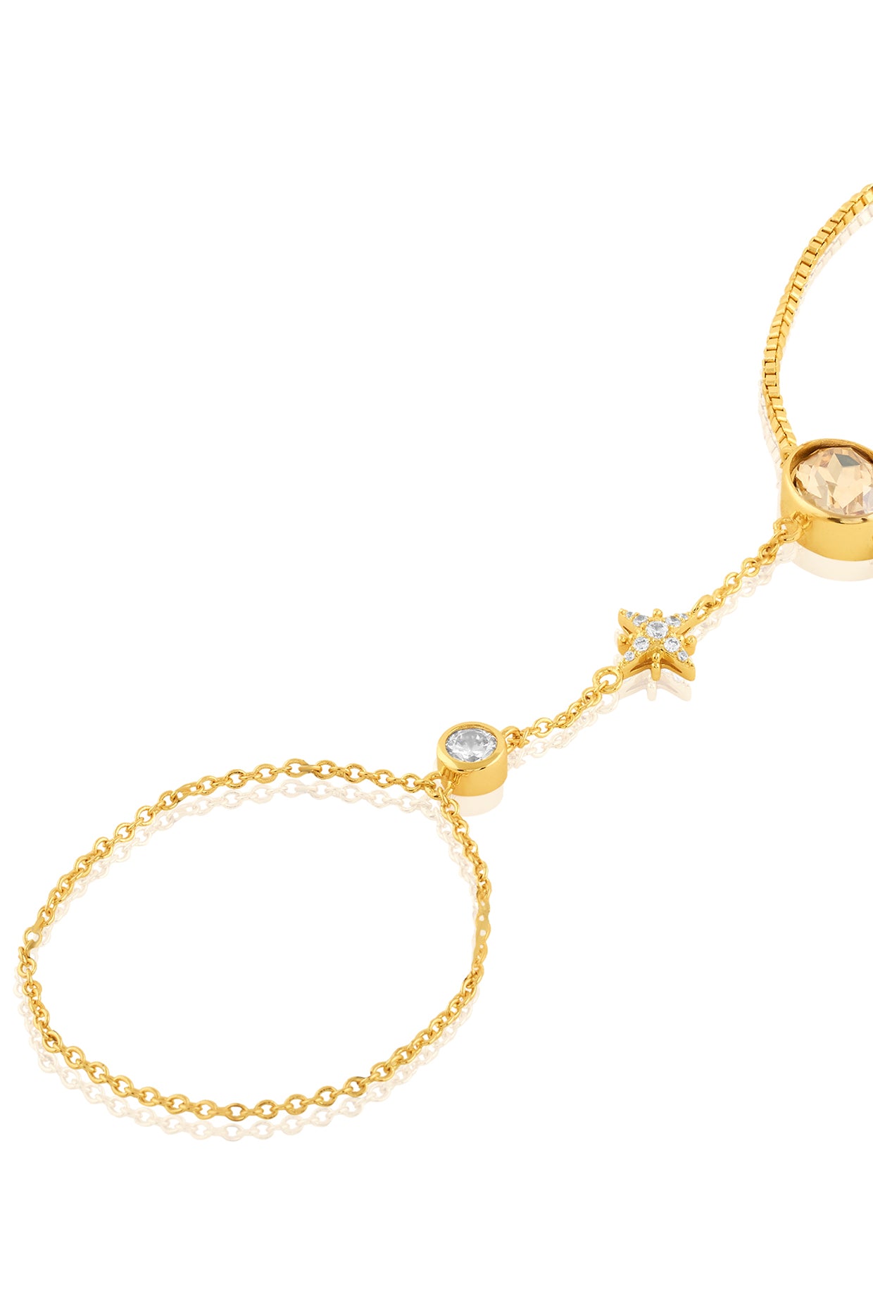 Amrita's Pocaris Hand Harness In 18Kt Gold Plated