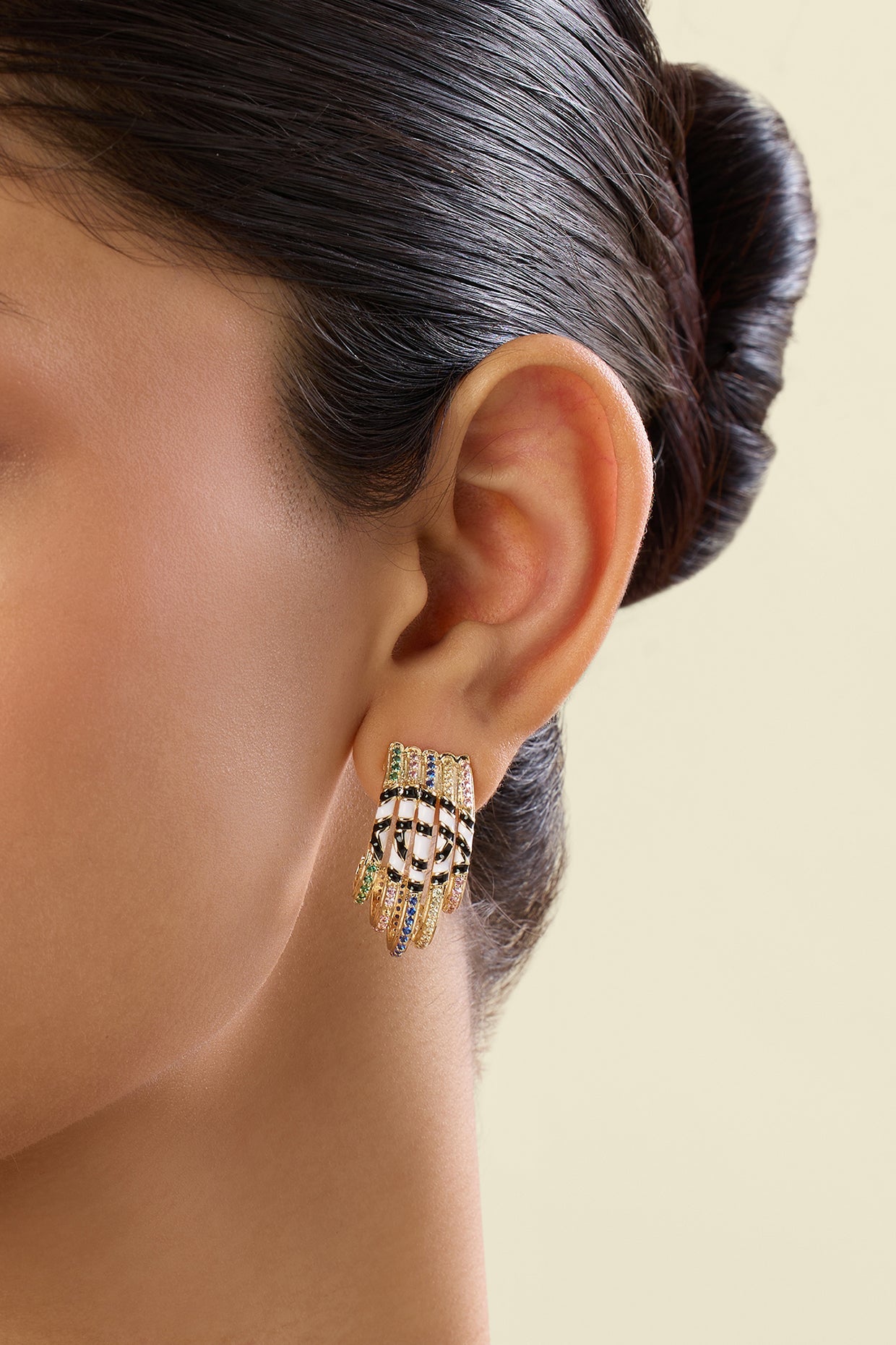 Ethera Eye Earrings In 18Kt Gold Plated