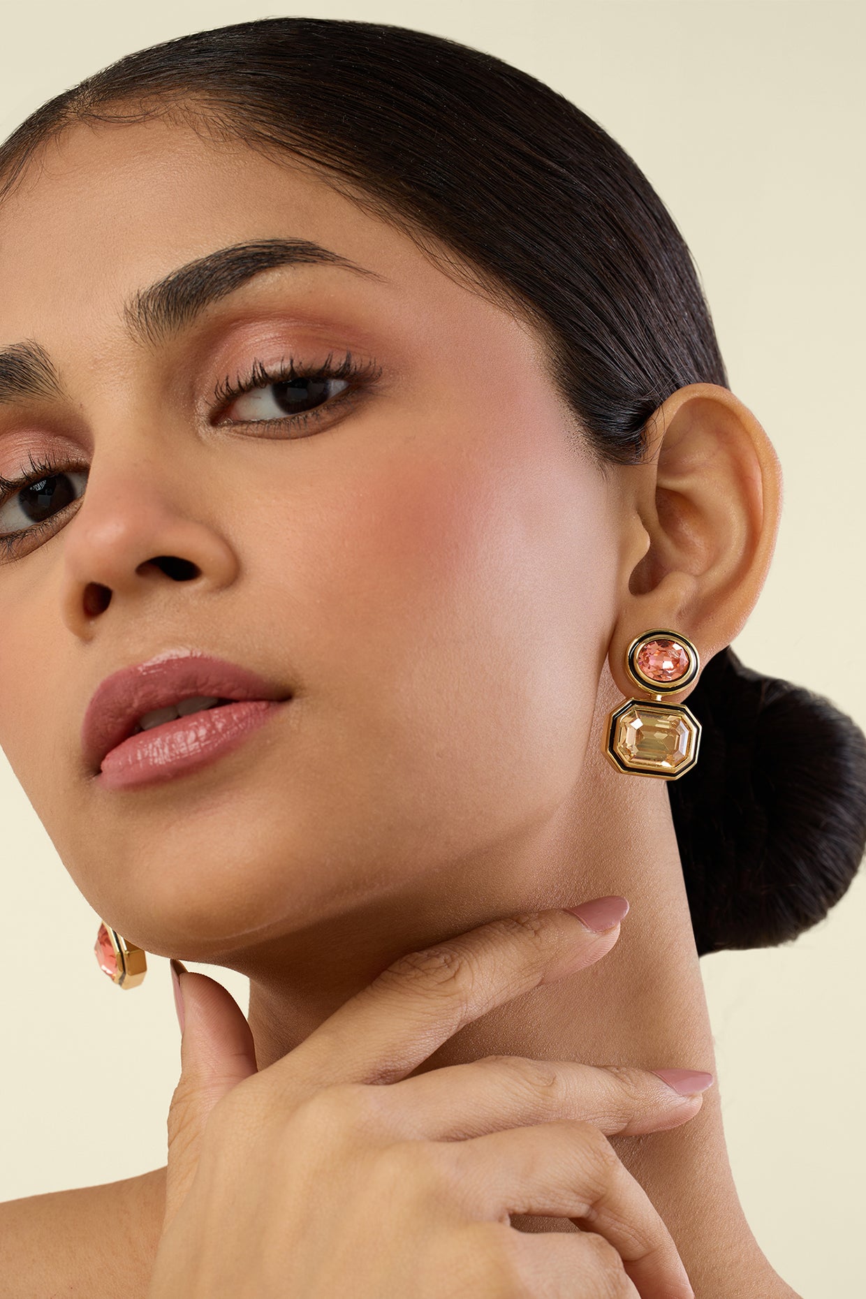 Equinox Mismatched Danglers 18kt Gold Plated