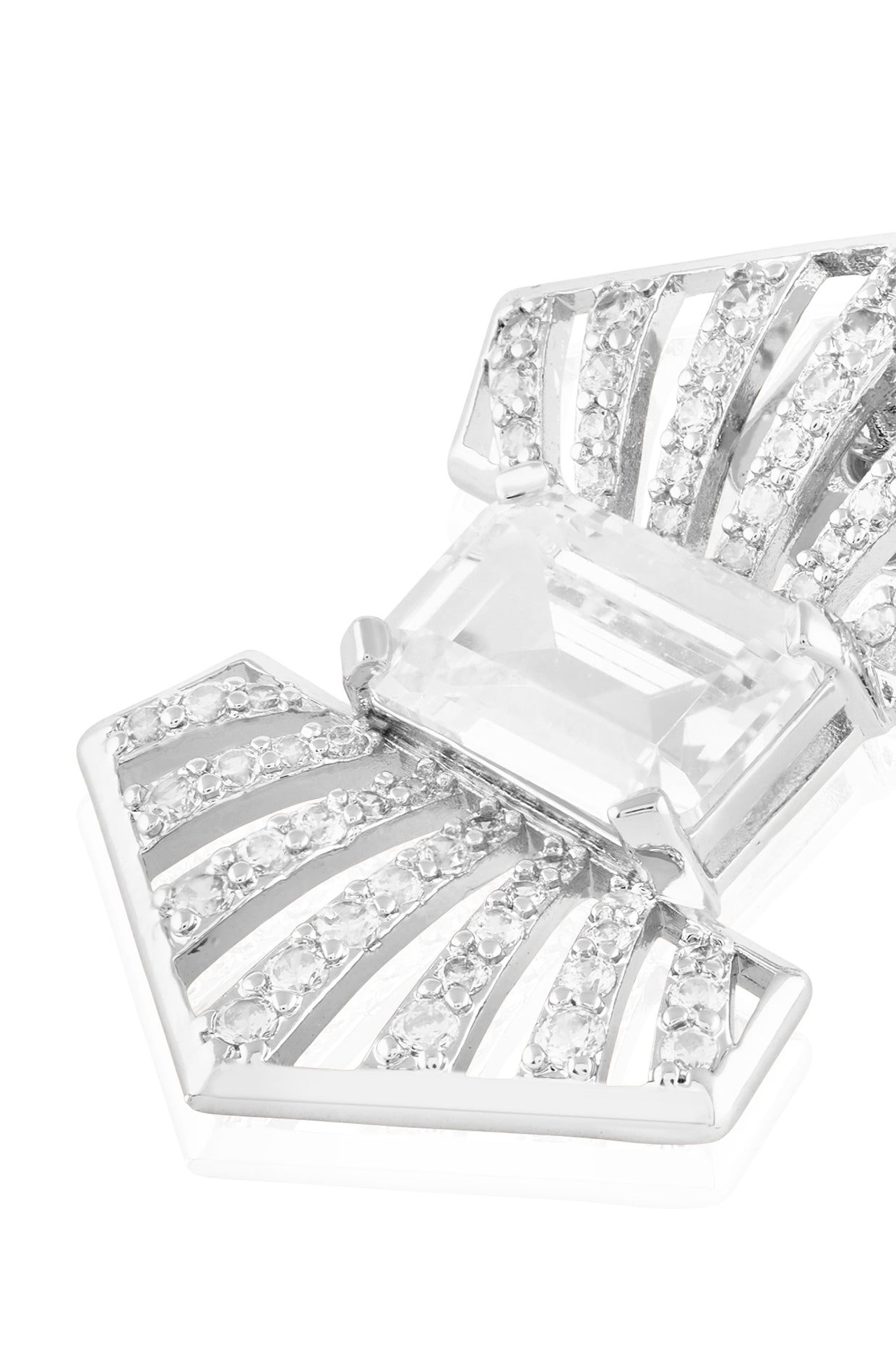 Jazzline Deco Studs In Rhodium Plated