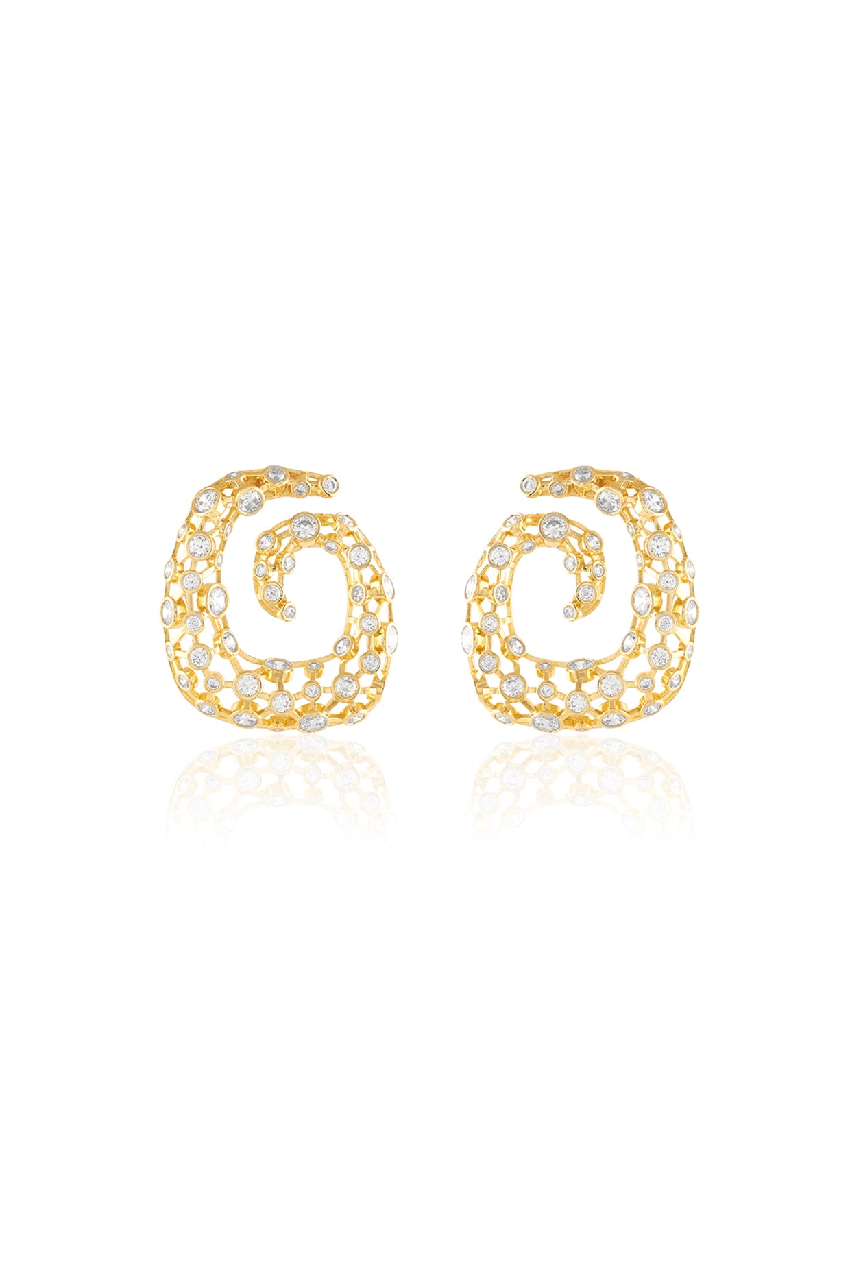 Barroco Statement Studs In 18Kt Gold Plated