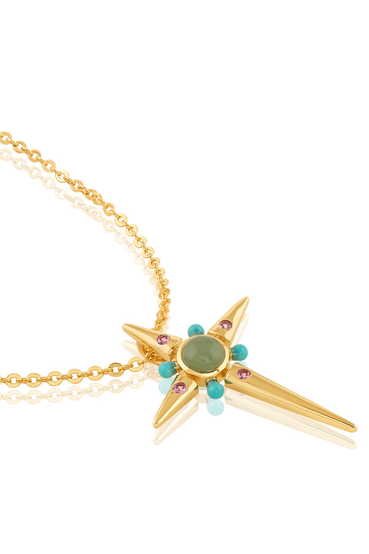 Sacred Prism Necklace In 18kt Gold Plated