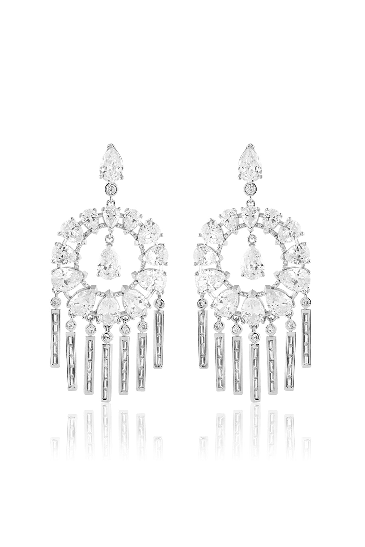 Mirror Moon Baalis In Rhodium Plated