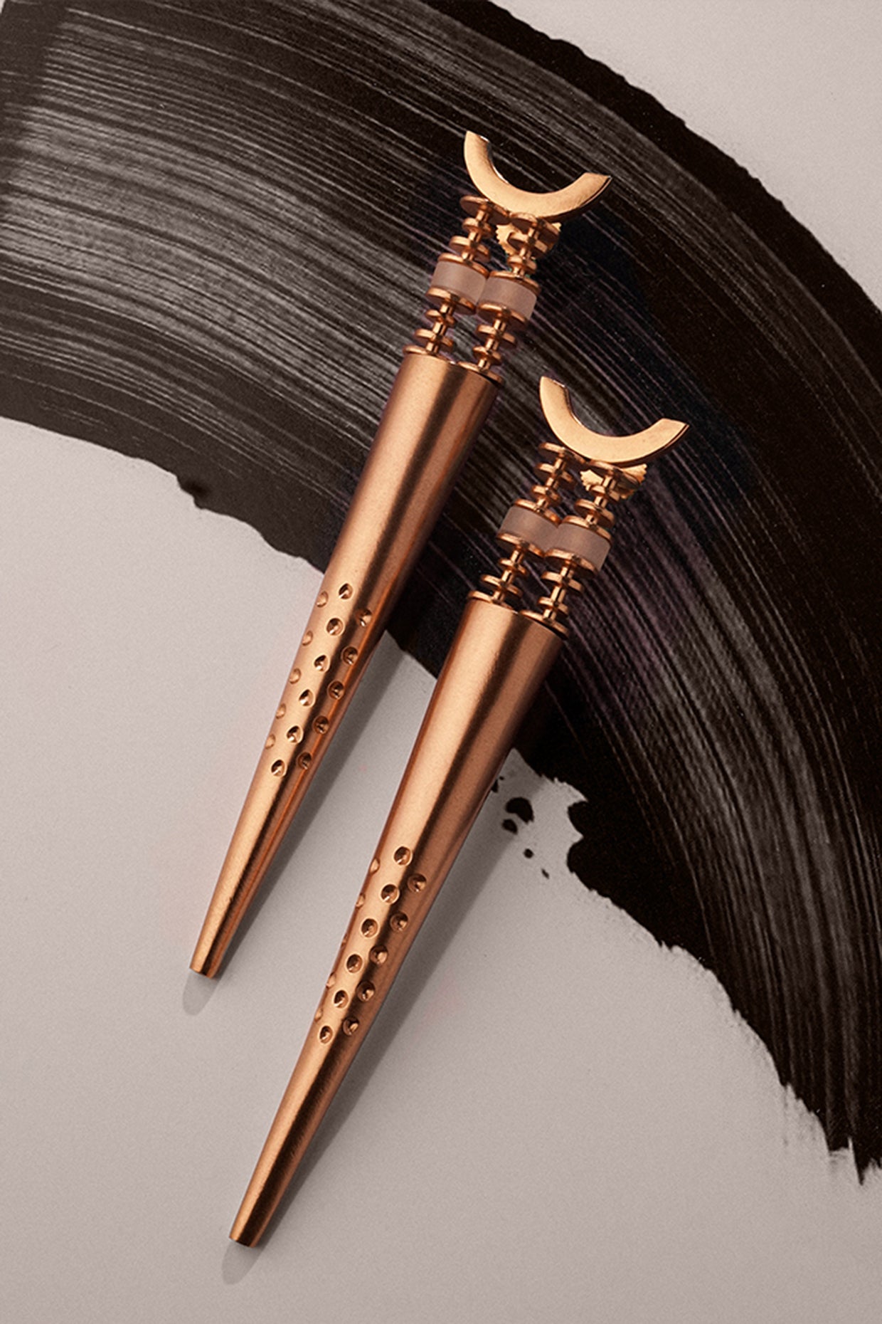 Piercing Night Gold Plated Spike Earrings