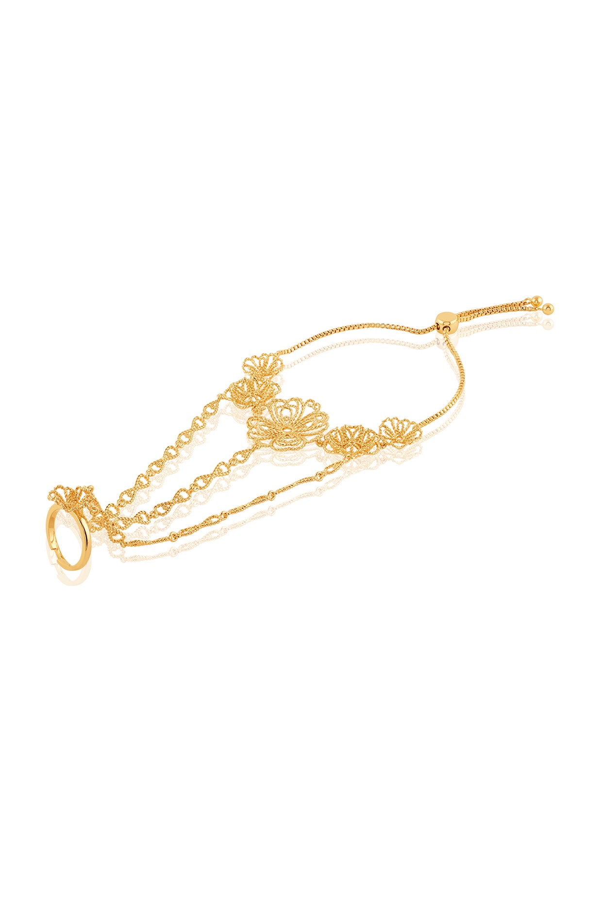Evangélica Hand Harness In 18Kt Gold Plated