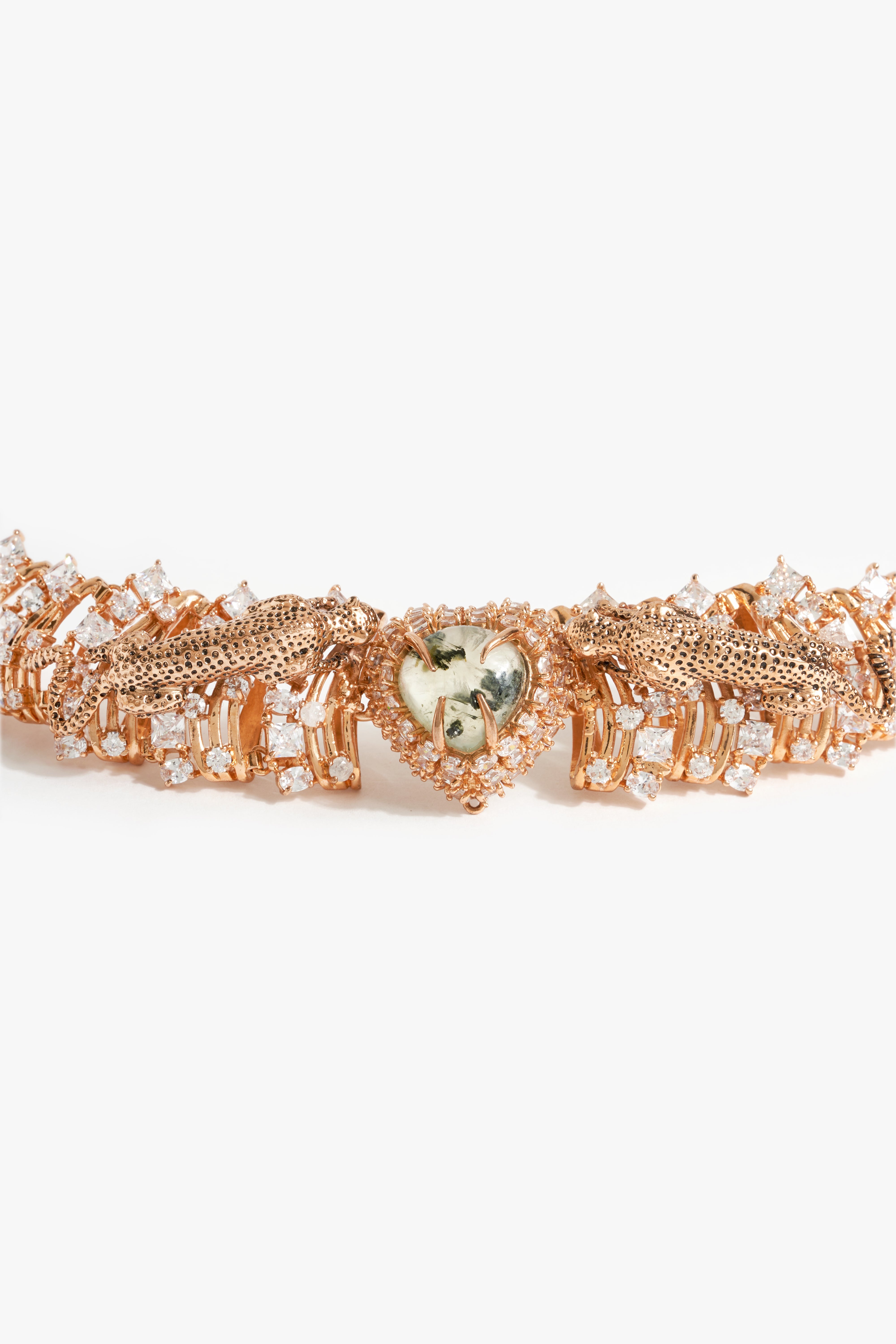 La Leopard Choker in Prehnite