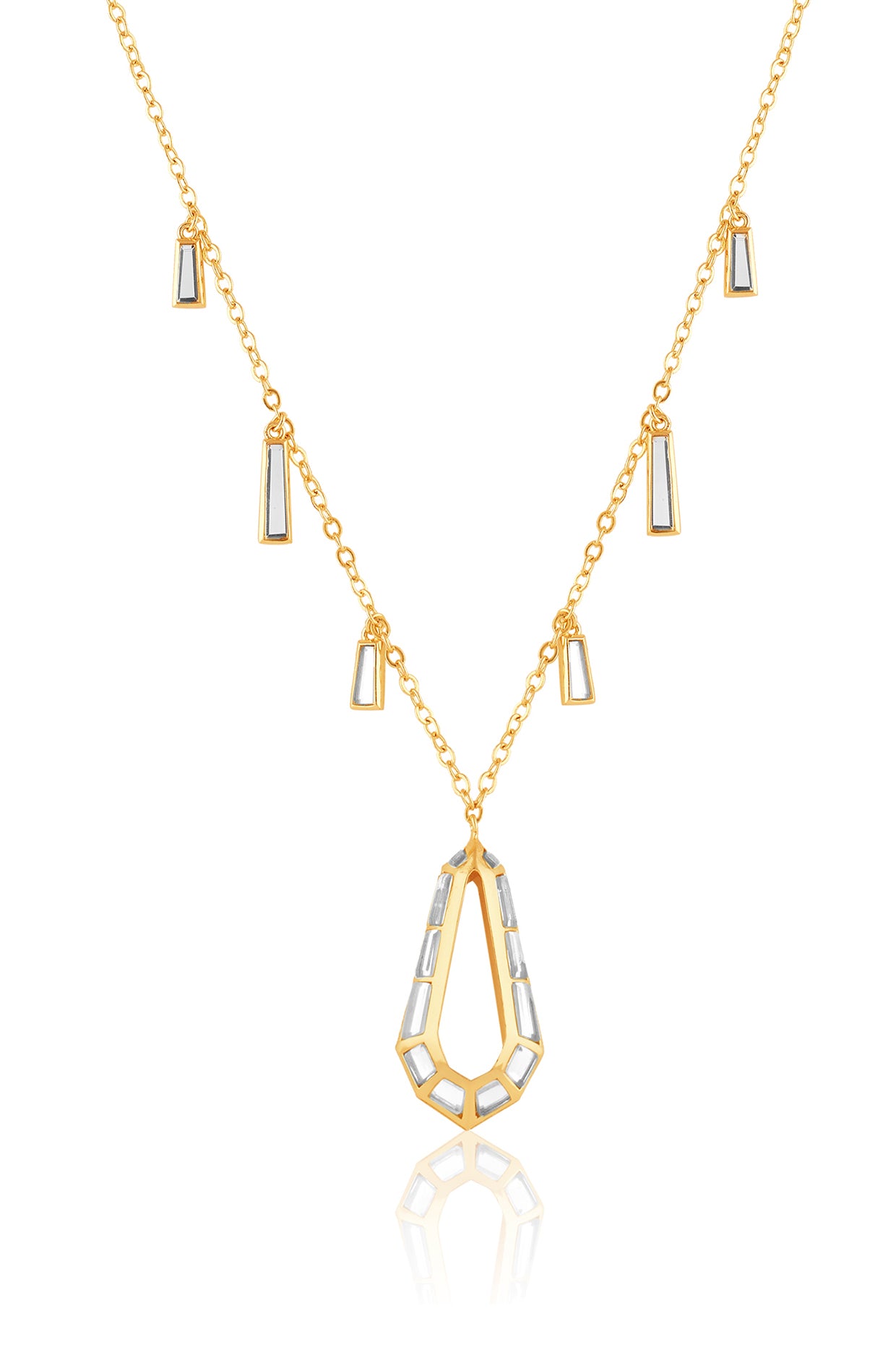 Jardim Mirror Necklace In 18Kt Gold Plated