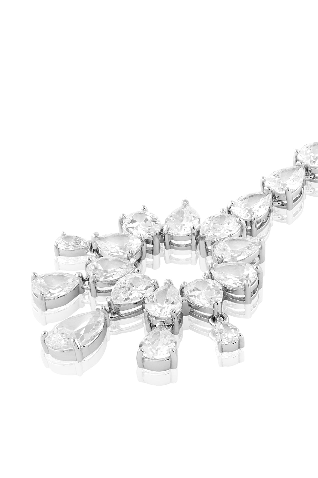 Celestial Radiance Maangtika In Rhodium Plating