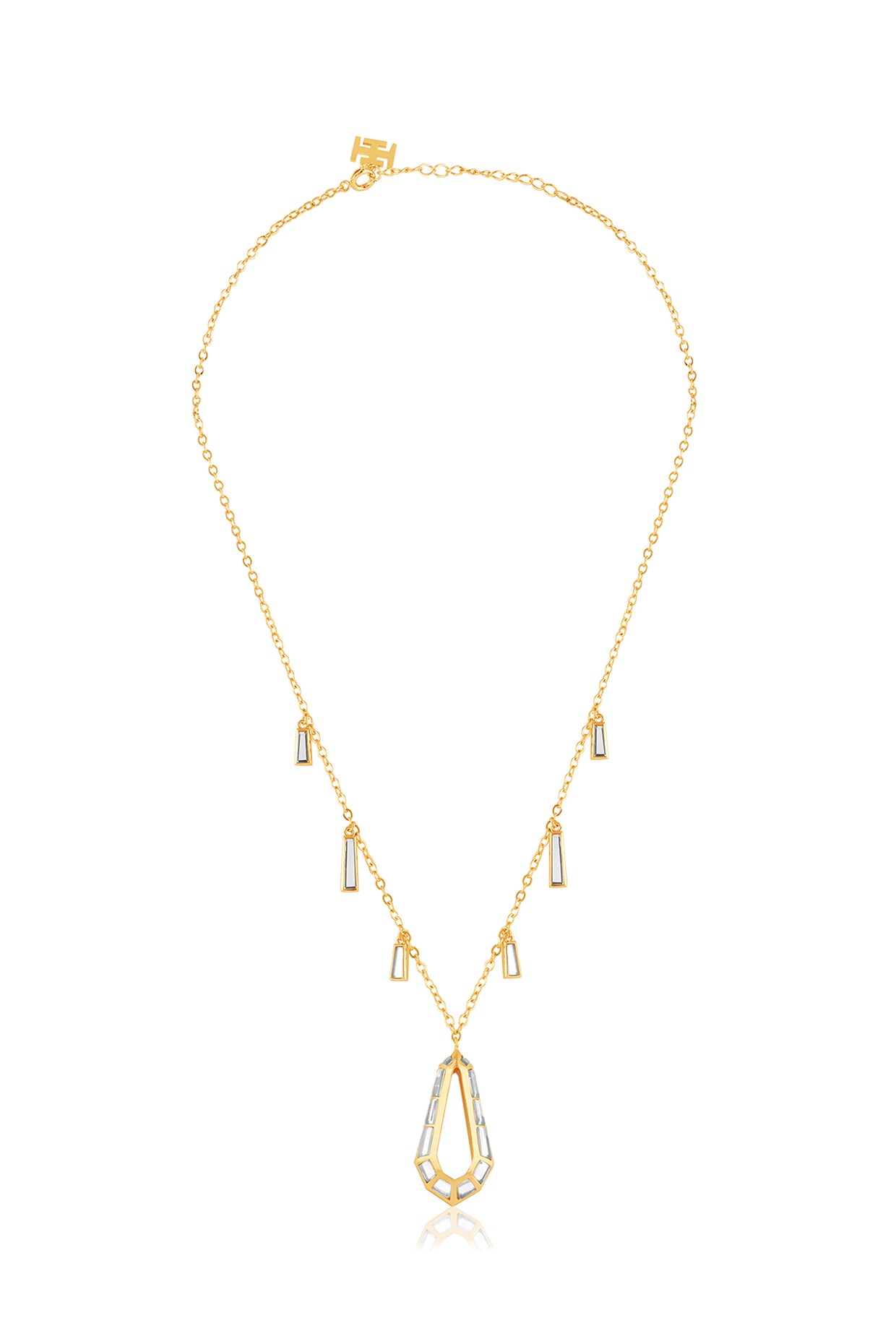Jardim Mirror Necklace In 18Kt Gold Plated