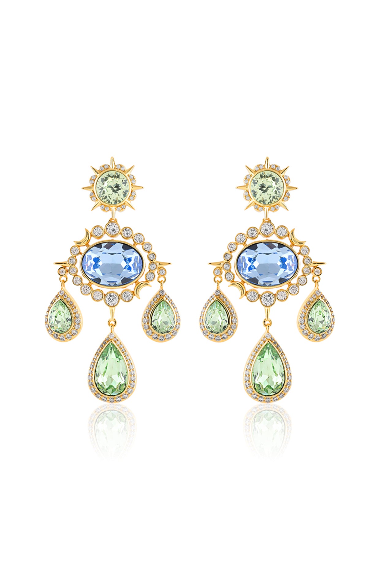 The High Priestess Danglers 18kt Gold Plated