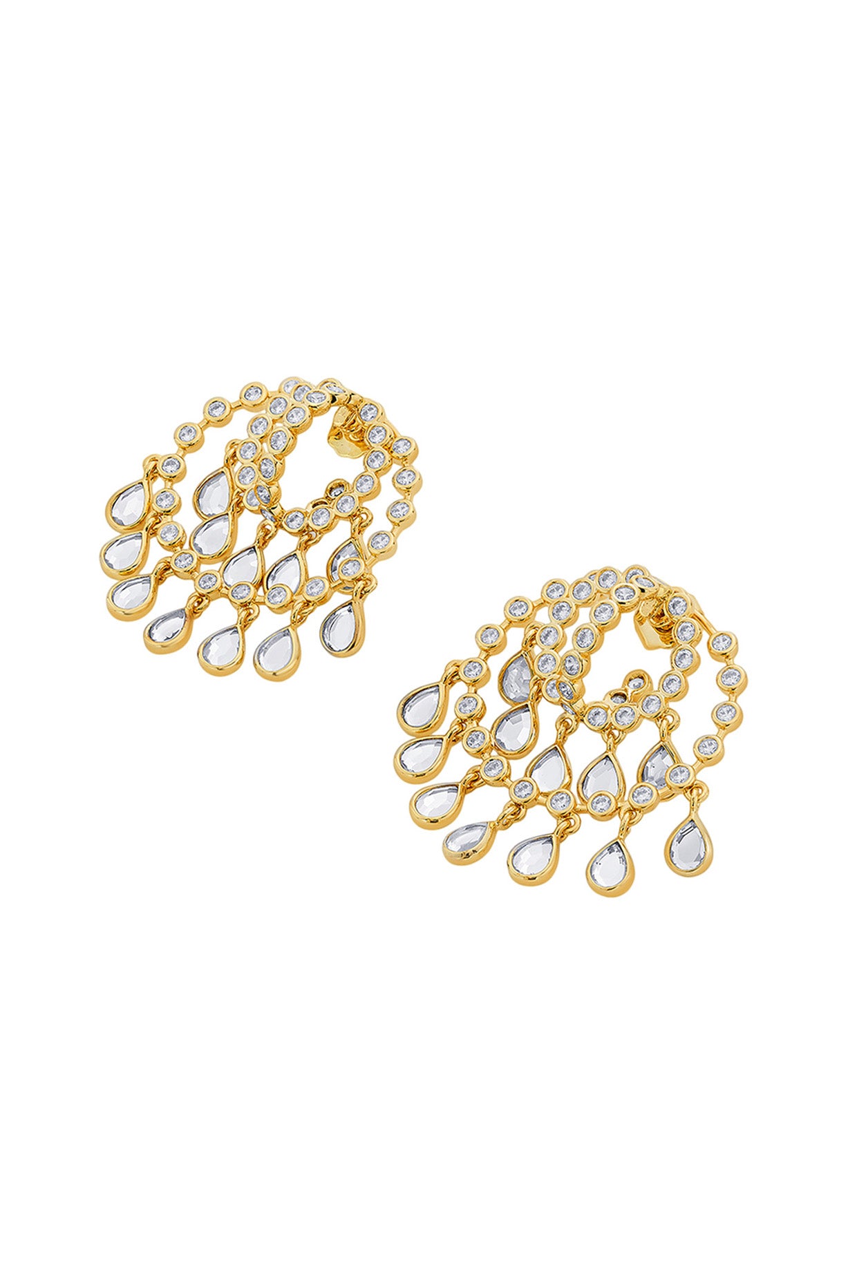 Modern Maharani Meera Fringe Earrings 18Kt Gold Plated