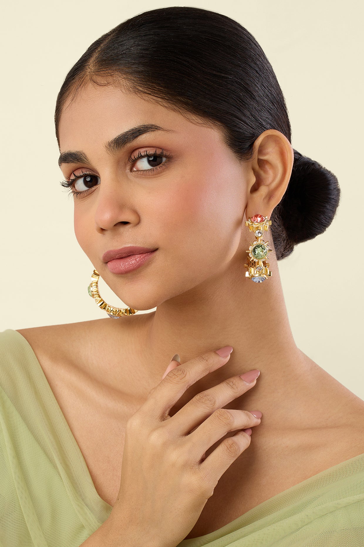 Aura Statement Hoops 18kt Gold Plated
