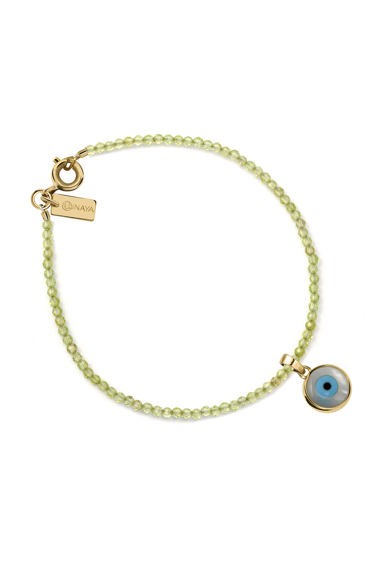 18Kt Gold Plated Evil Eye Prediot Beaded Bracelet
