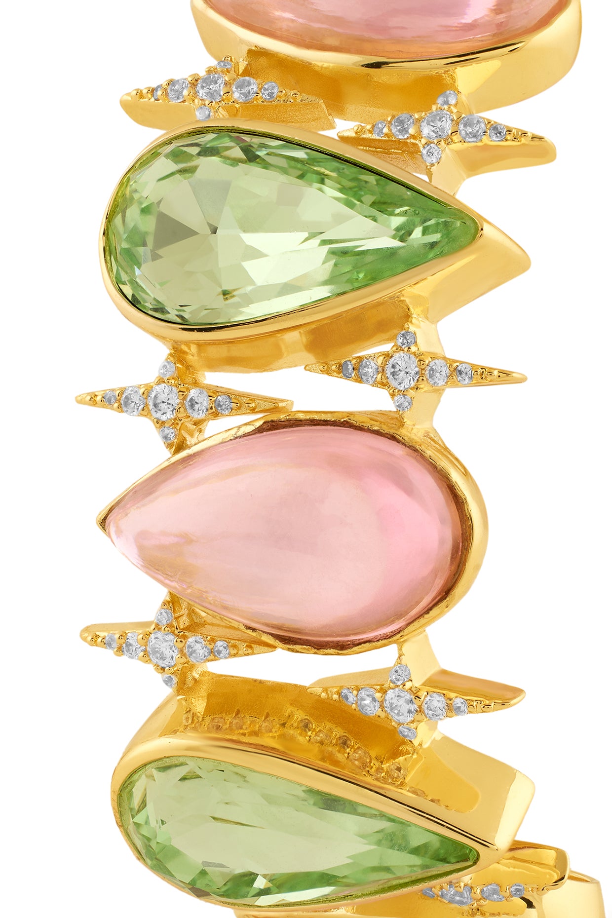 Nisha's Candy Crush Cuff Bracelet In 18Kt Gold Plated