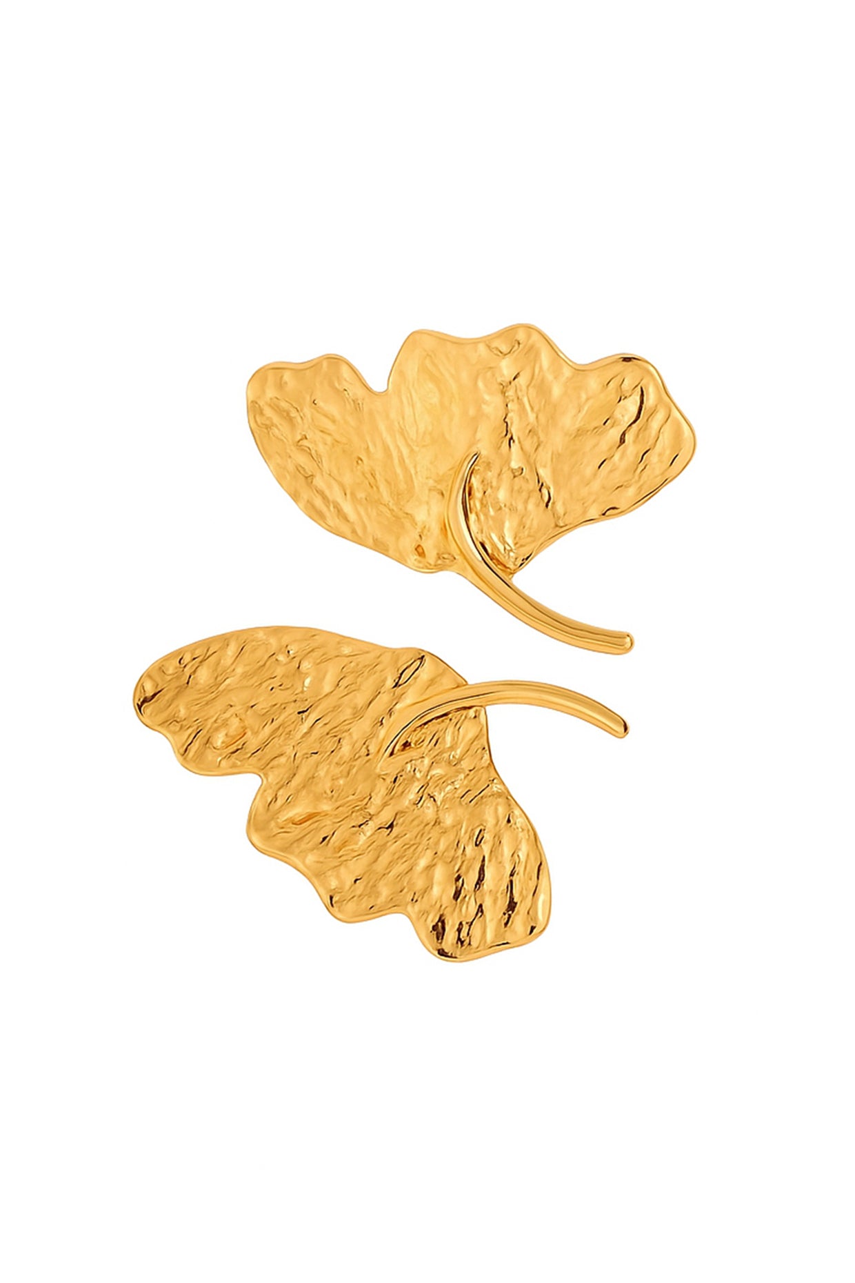 18Kt Gold Plated Ginko Leaf Drops