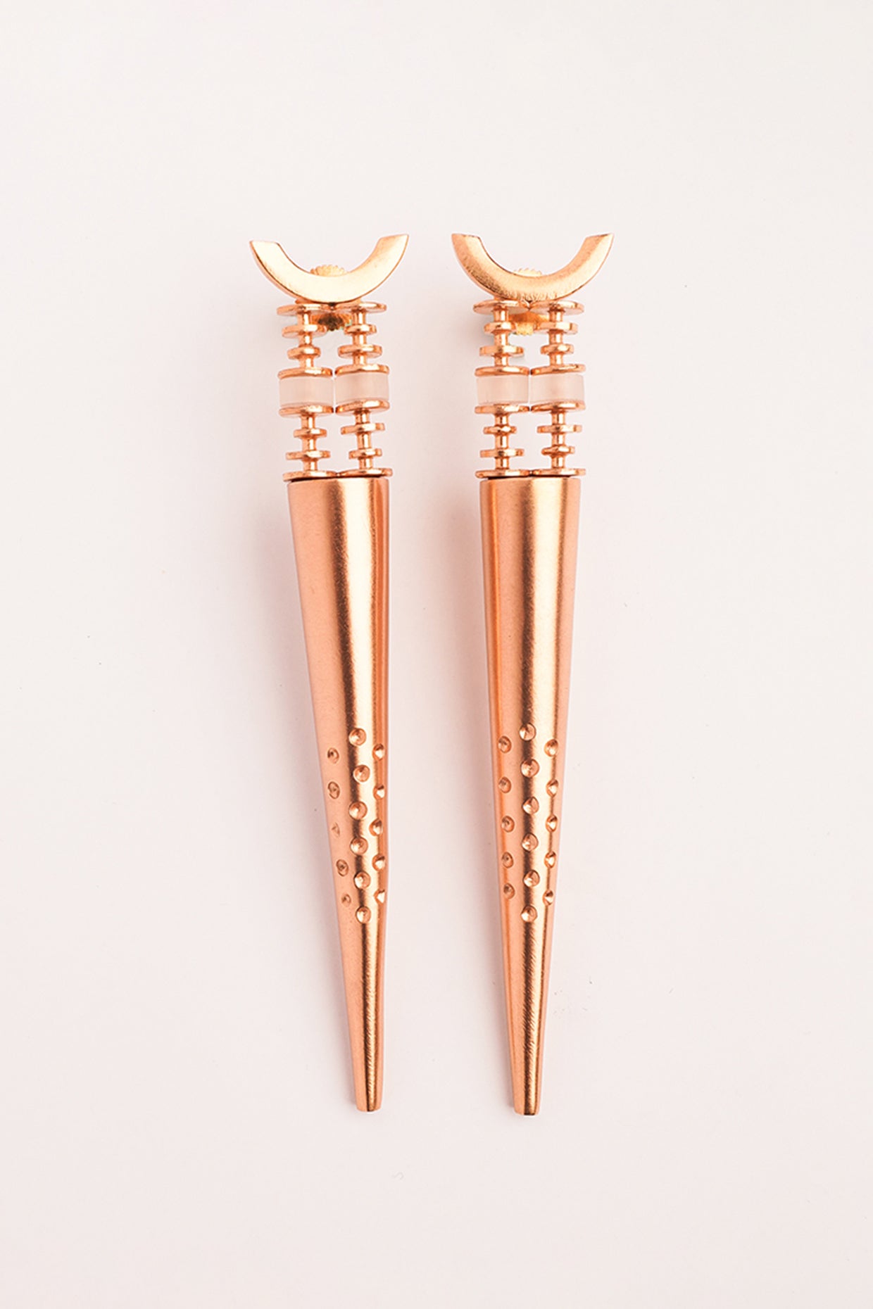 Piercing Night Gold Plated Spike Earrings