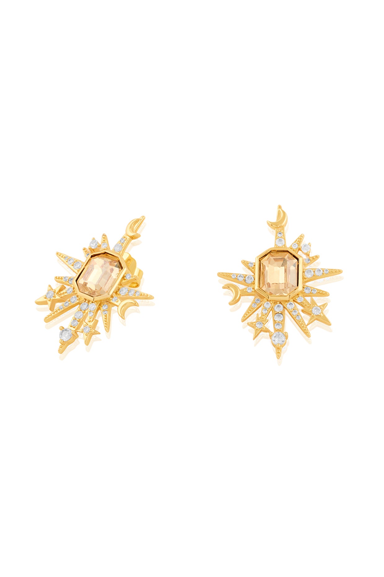 Shikha's Disco Drop Studs In 18Kt Gold Plated