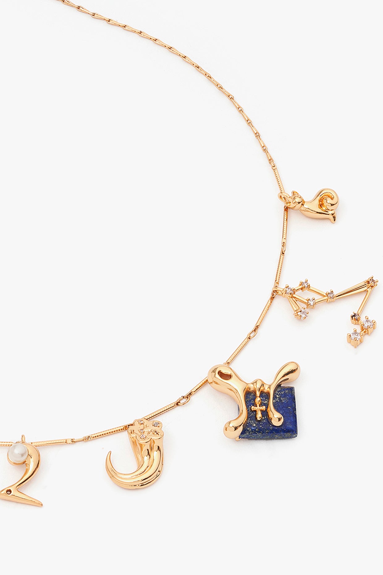 22kt Gold Pisces Charm Necklace