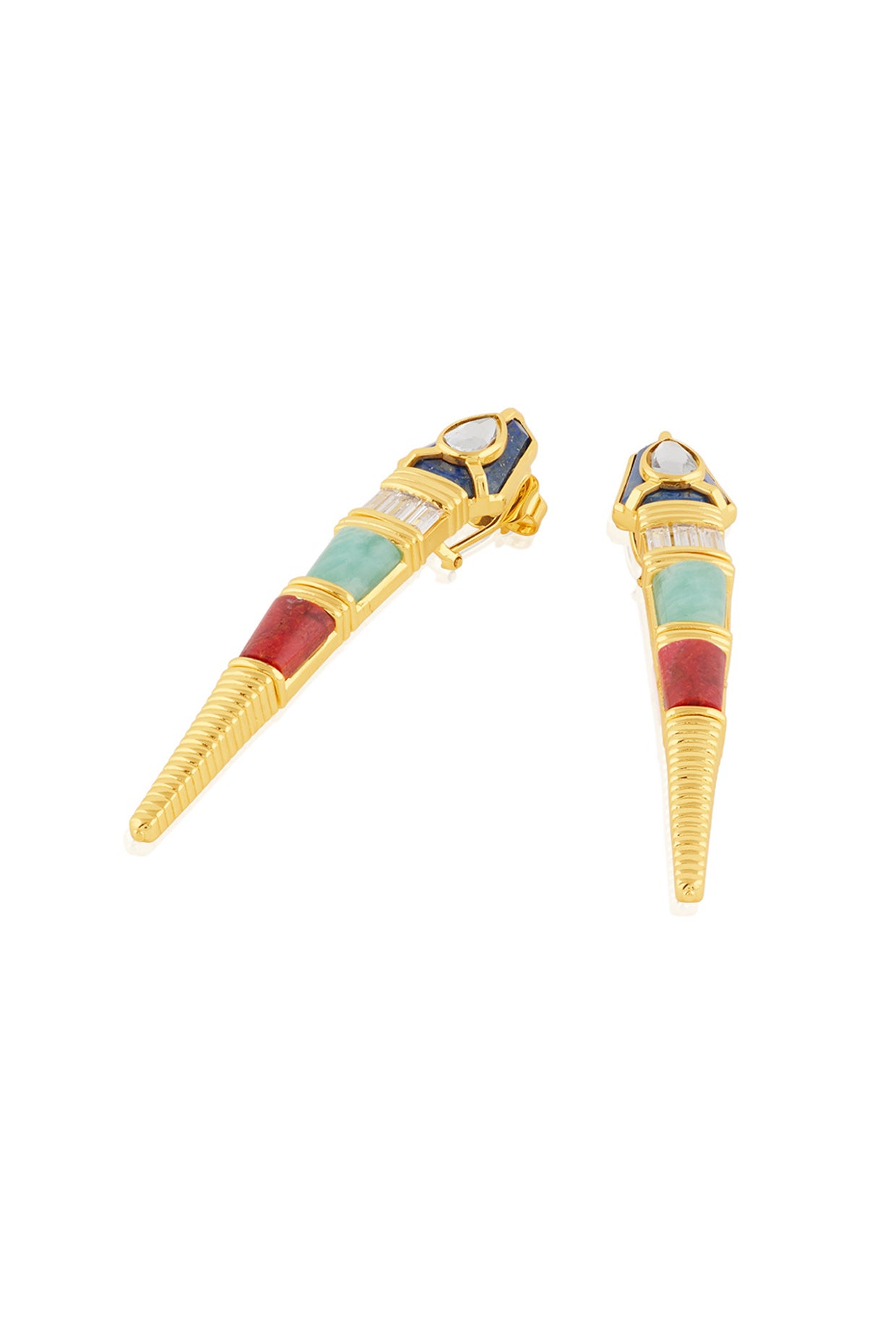 Astryx Statement Danglers 18kt Gold Plated