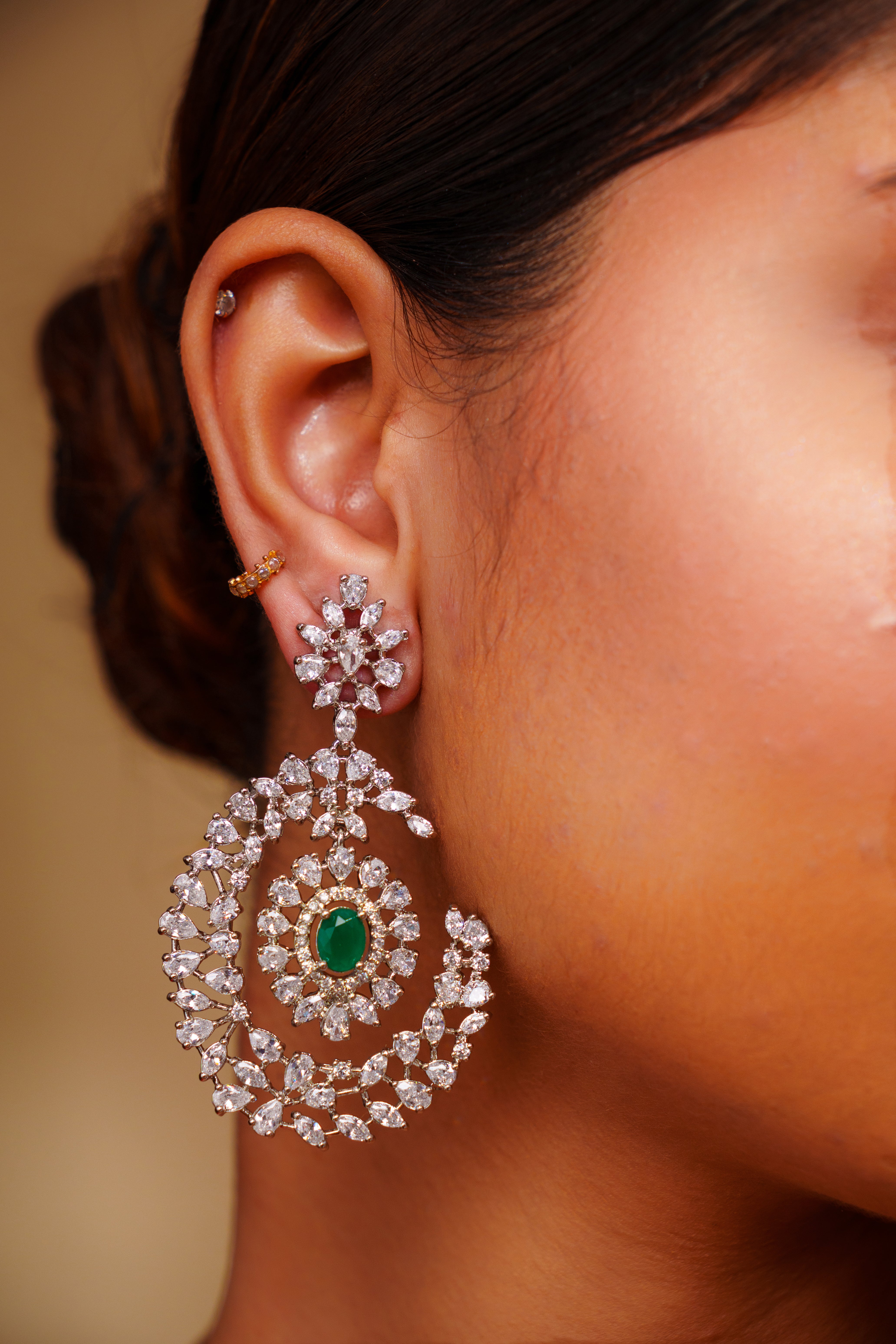 Zubaida Green Kundan Necklace Set