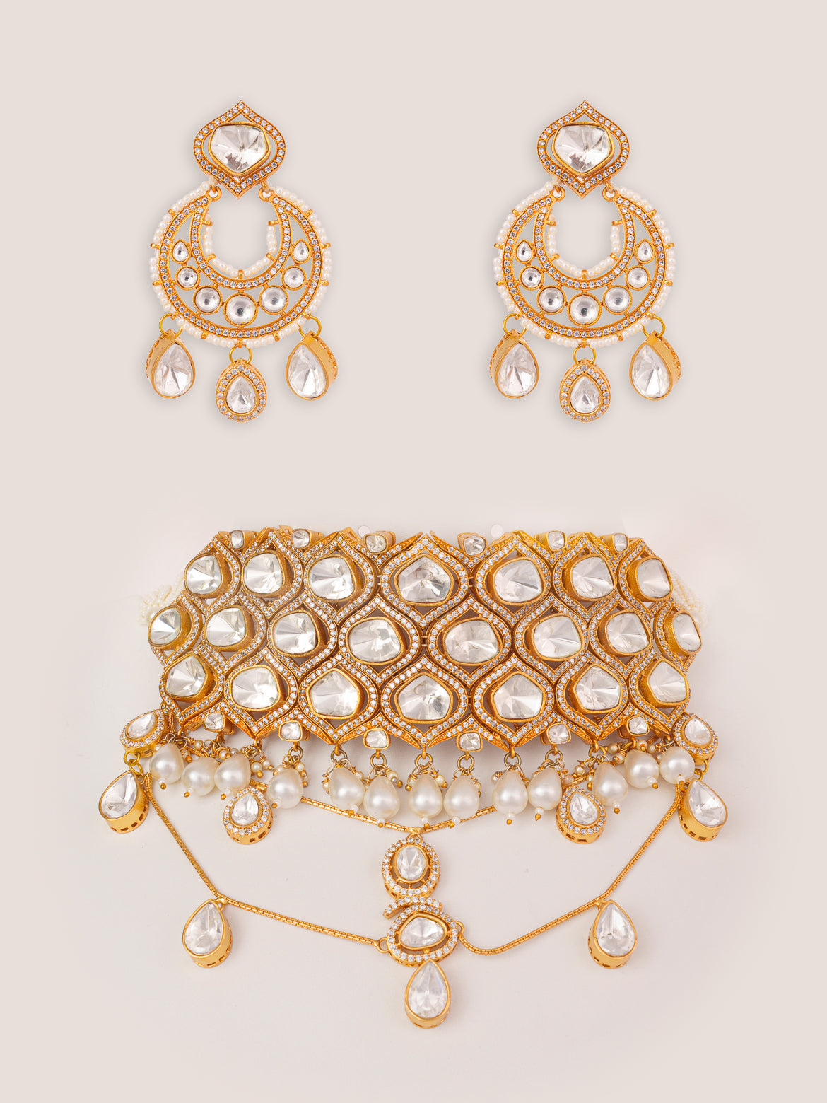 Varsha Moissanite Polki Choker