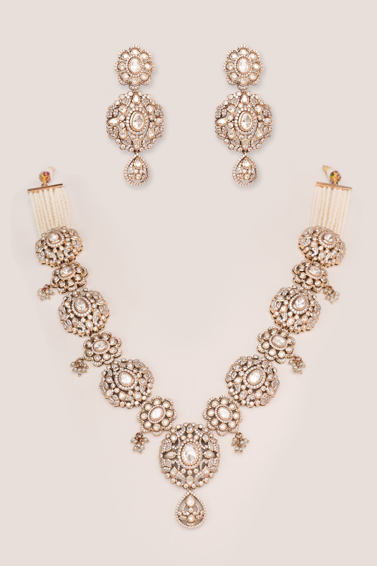 Zandra Kundan Long Necklace Set