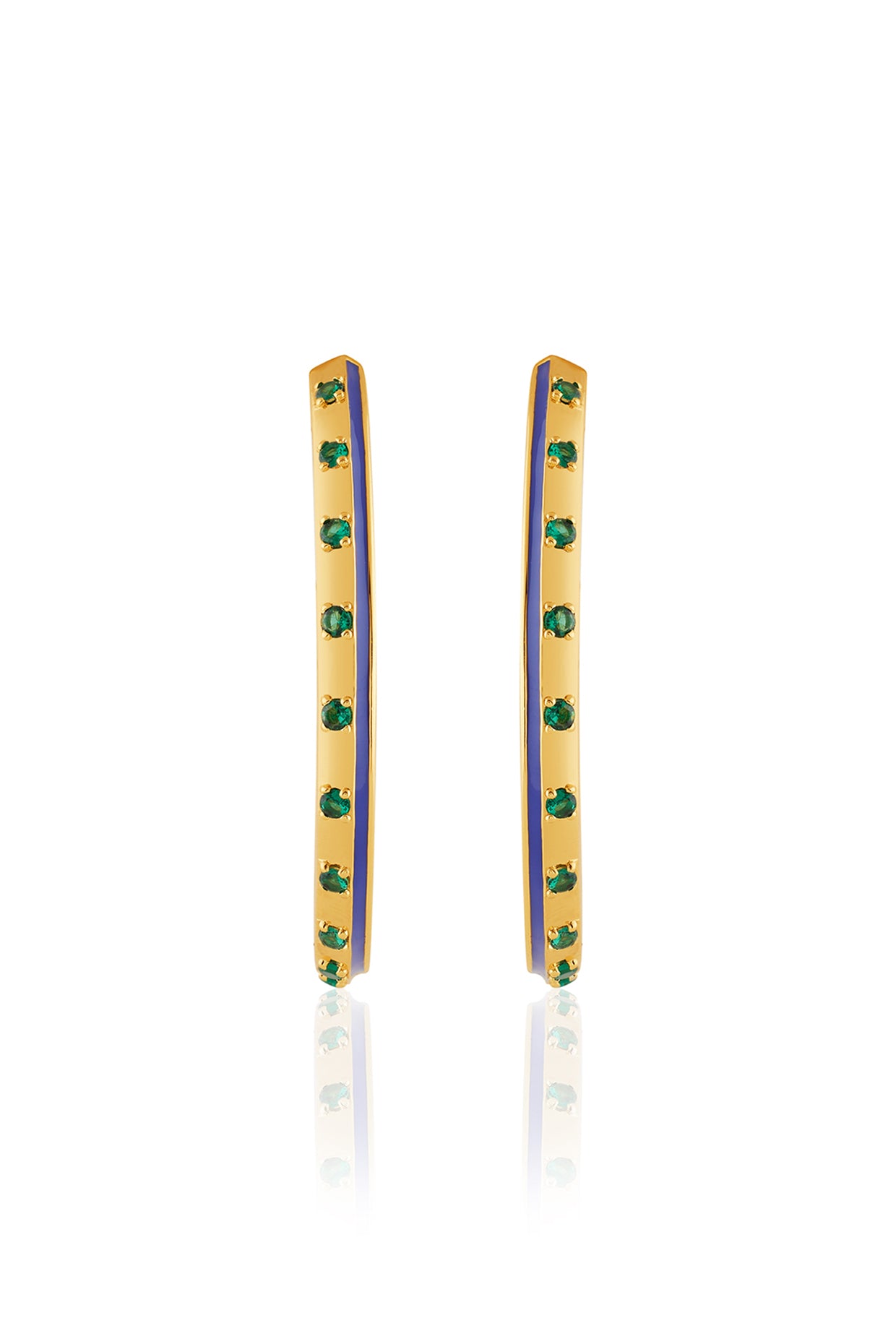 Luna Luxe Hoops In 18kt Gold Plated