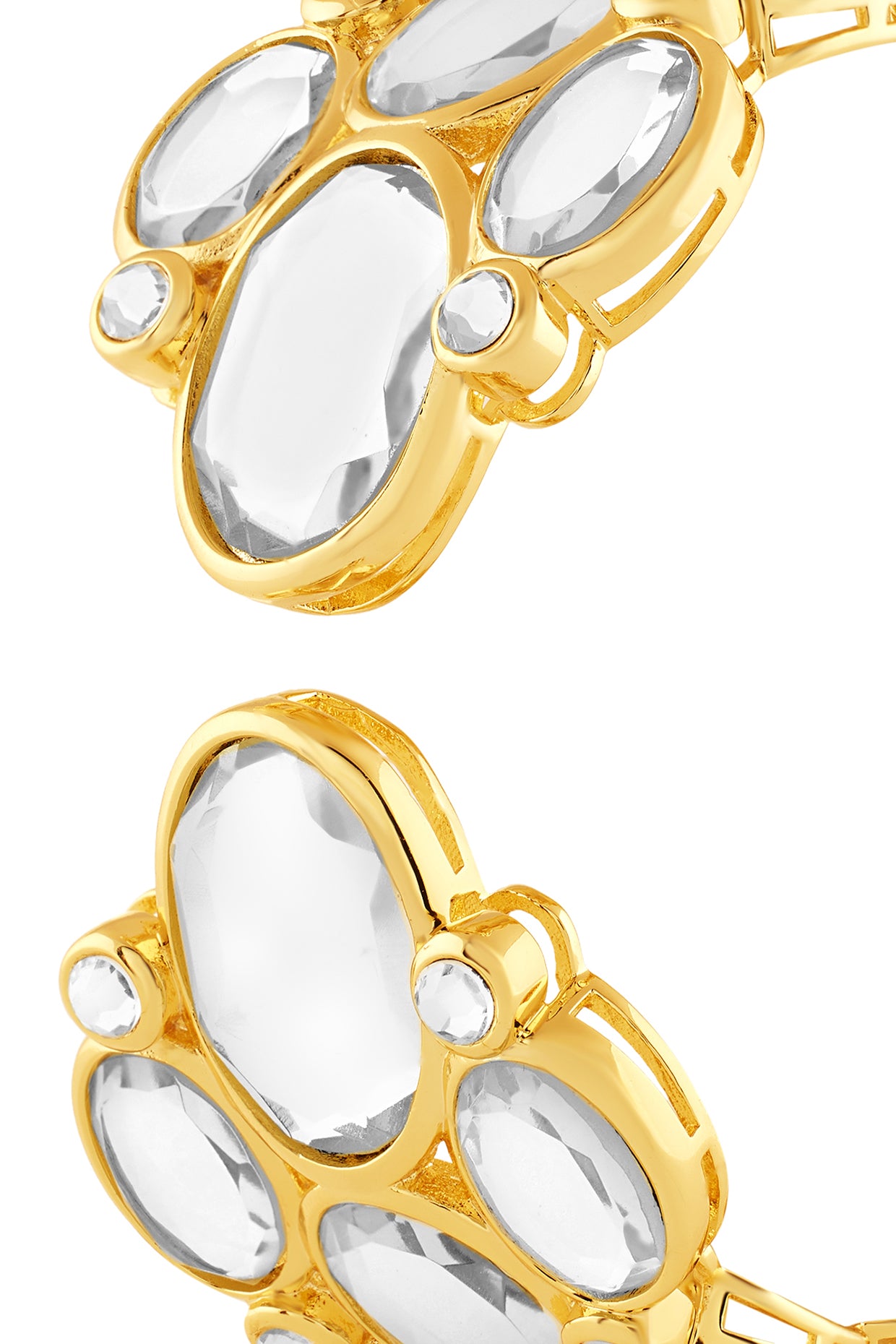 Limelight Delicate Front Open Hinged Bangle 18Kt Gold Plated