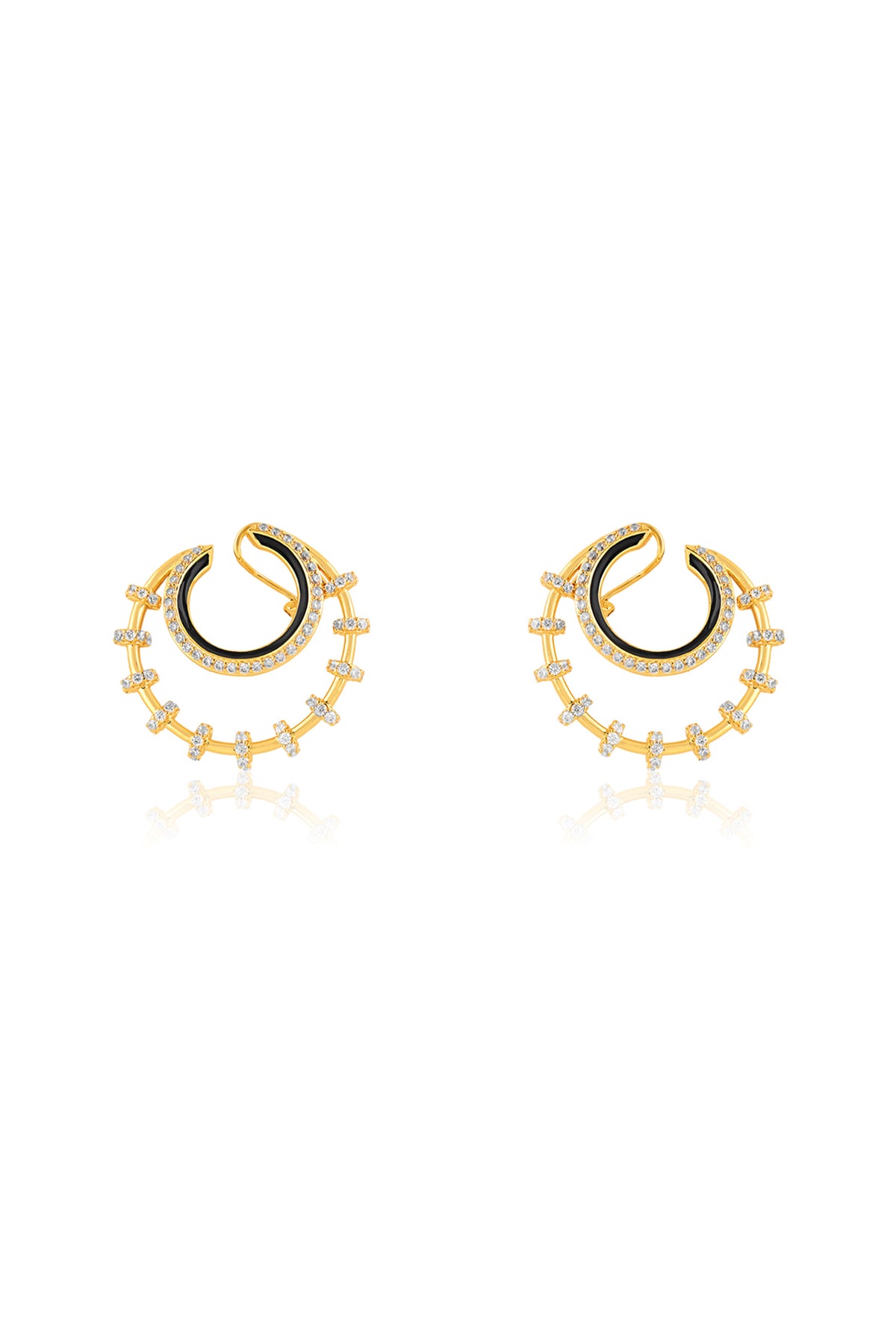 Tanguya Double Hoops In 18Kt Gold Plated
