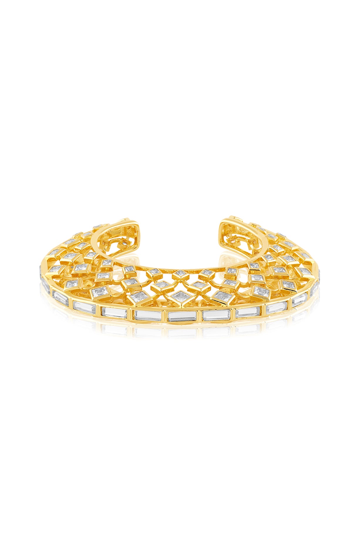 Shiza Mirror Statement Cuff 18Kt Gold Plated
