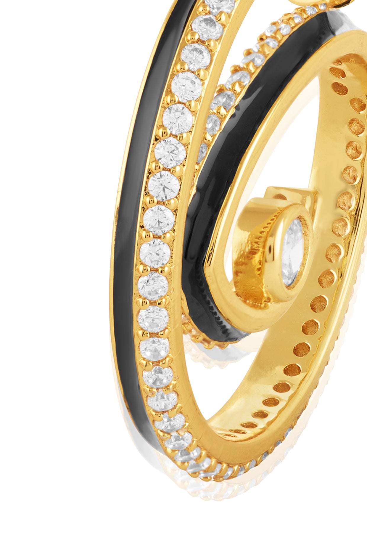 Phantasma Double Hoops In 18Kt Gold Plated