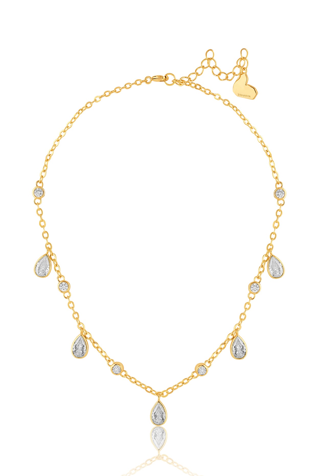 Starlight Stationed Necklace In 18kt Gold Plated
