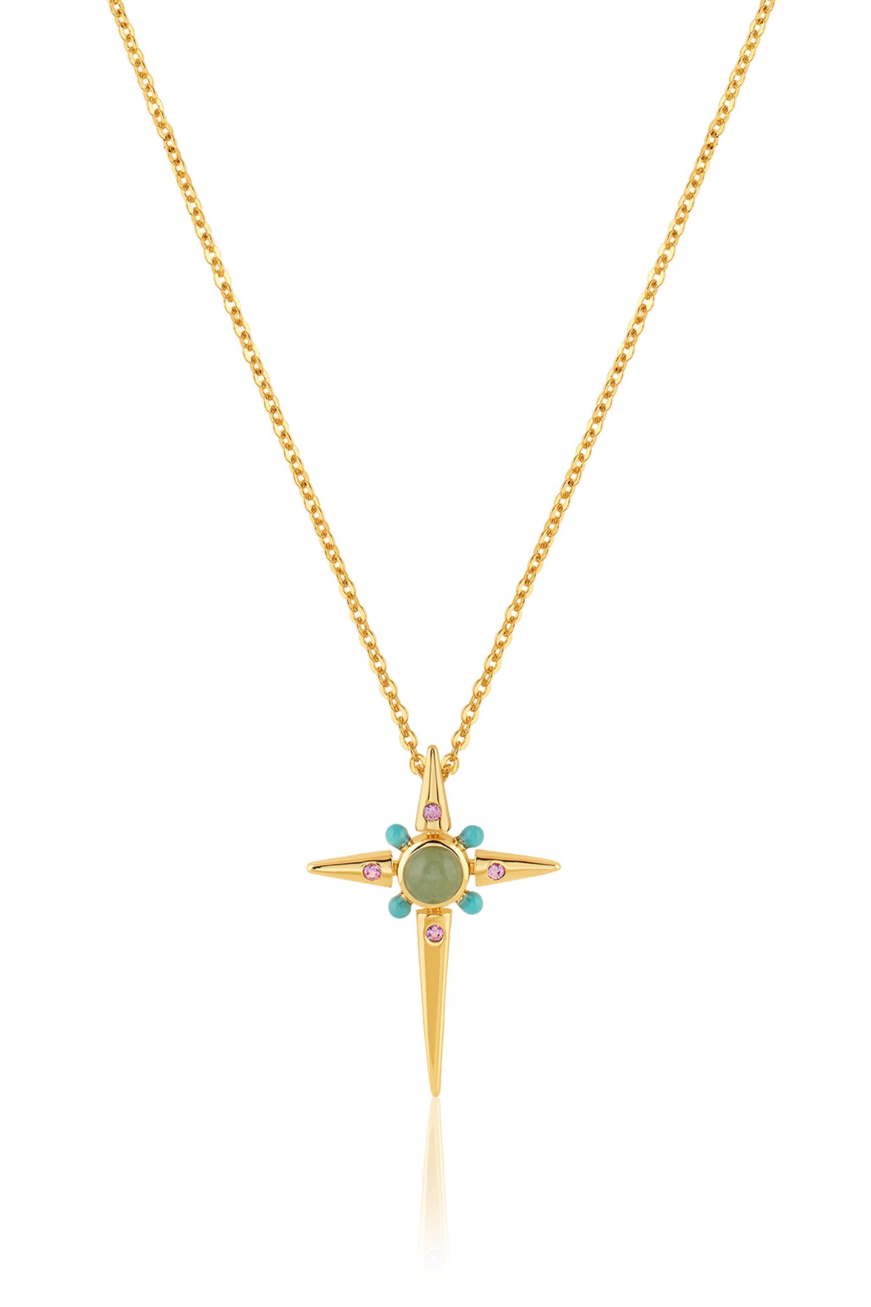 Sacred Prism Necklace In 18kt Gold Plated