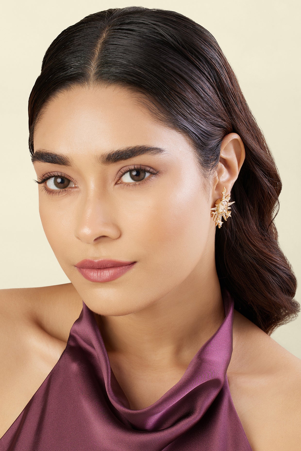 Shikha's Disco Drop Studs In 18Kt Gold Plated