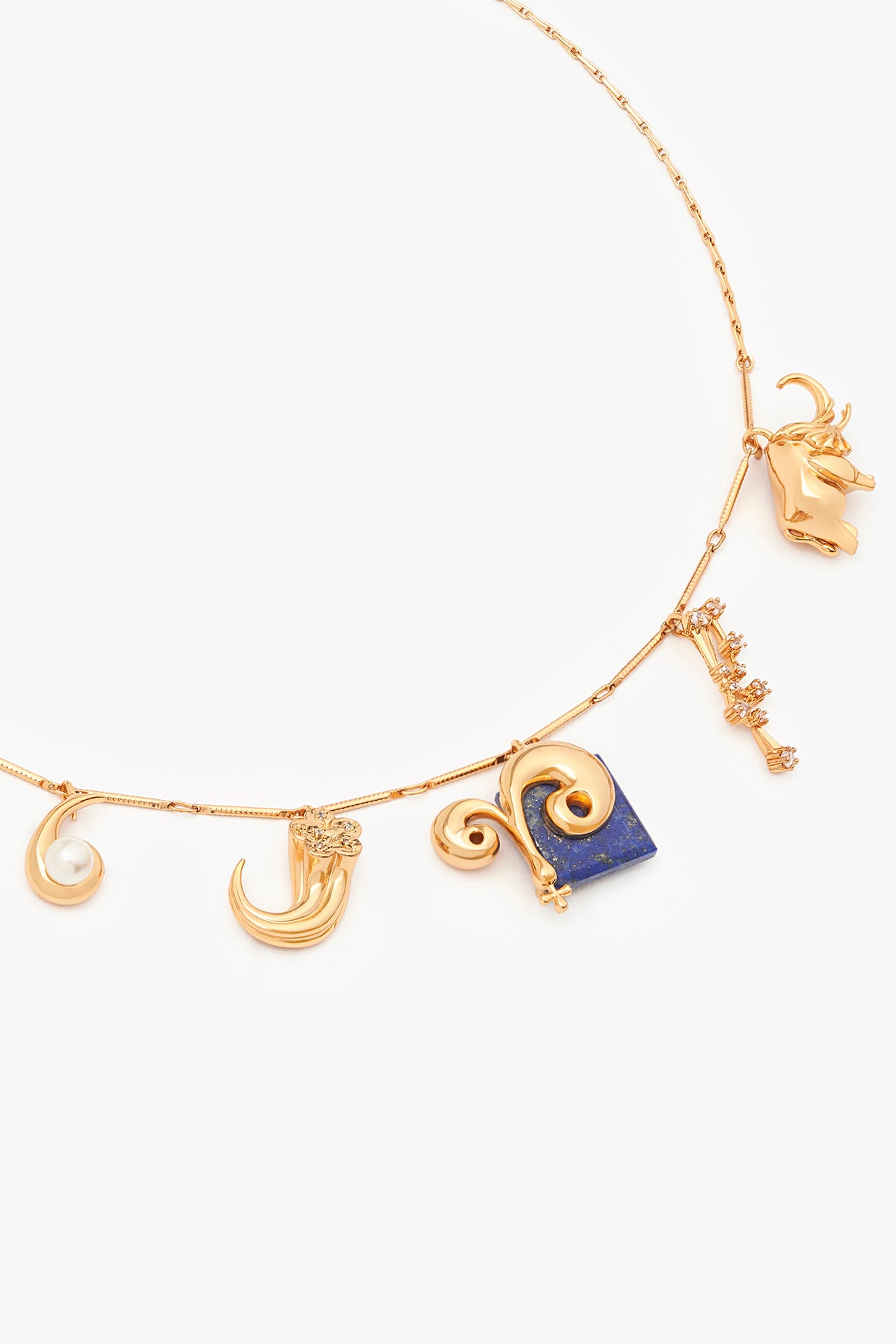 22kt Gold Aries Charm Necklace