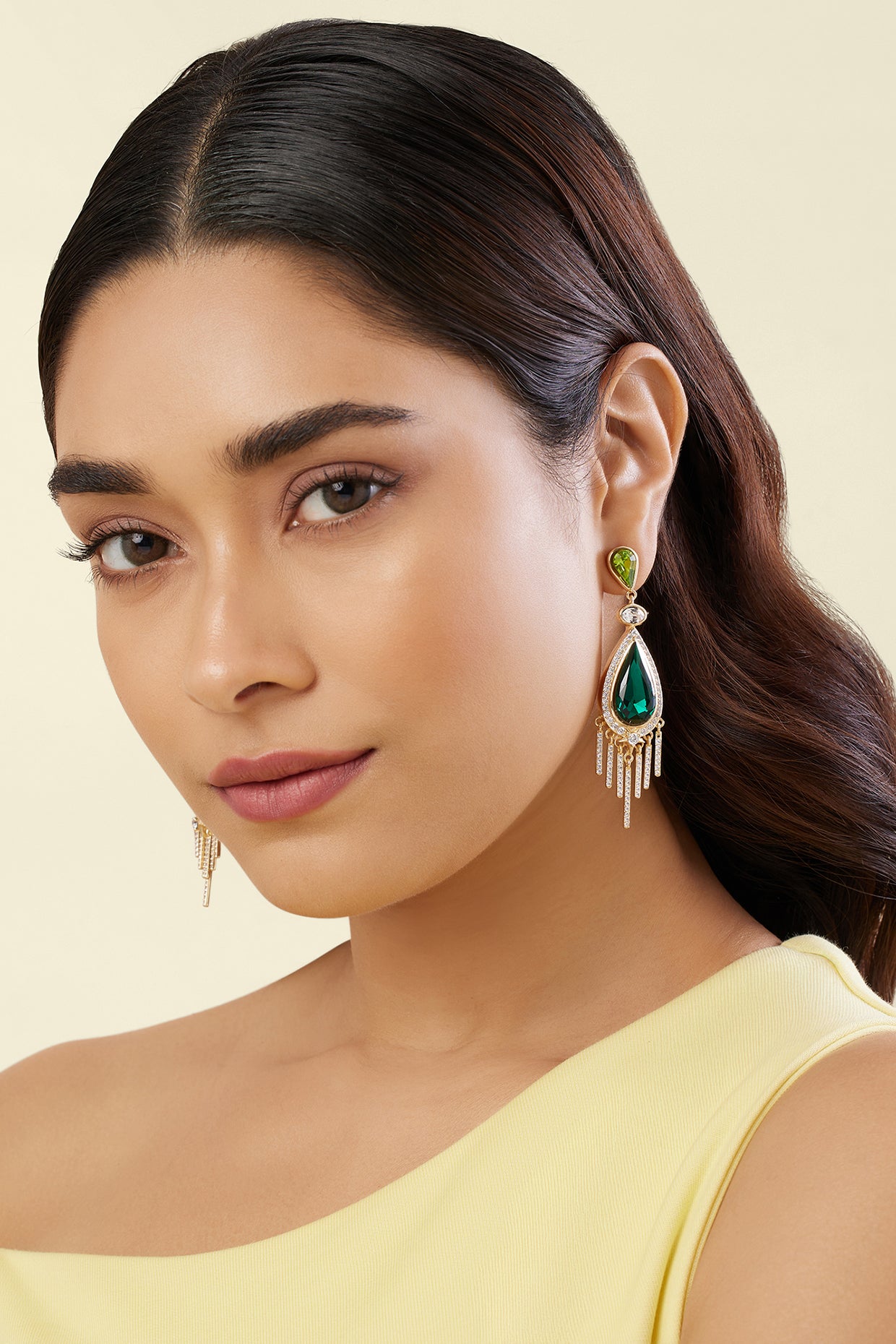 Meekashi's Magic Drop Danglers In 18Kt Gold Plated