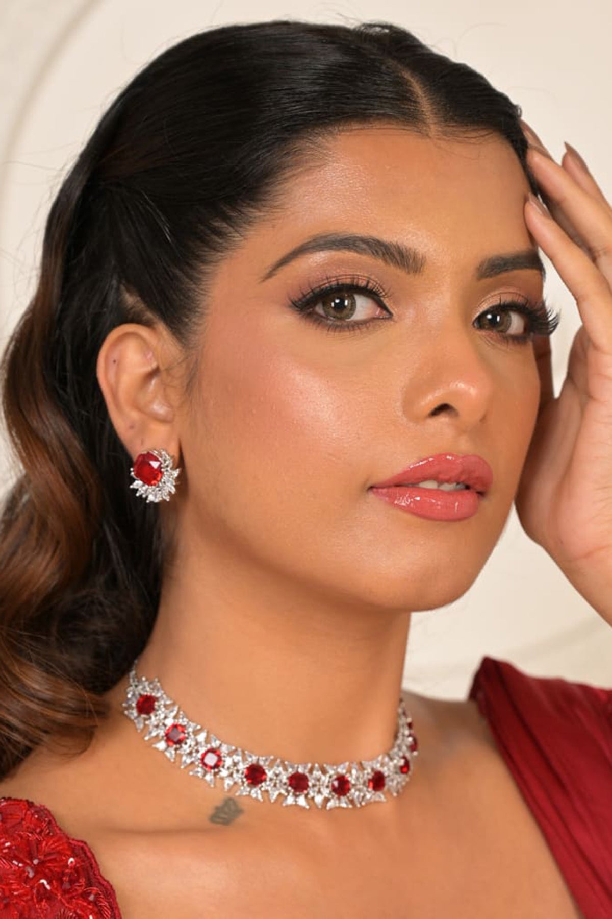 Red Aadhya Necklace