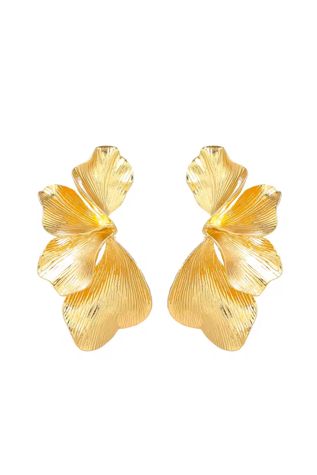 18Kt Gold Plated Petal Wings Earrings