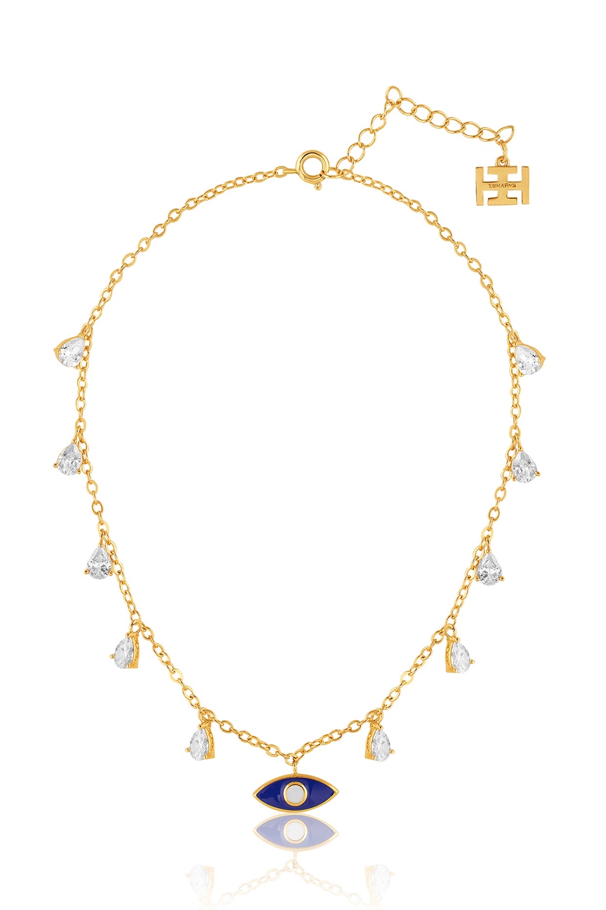 Evil Eye Energy Necklace In 18kt Gold Plated