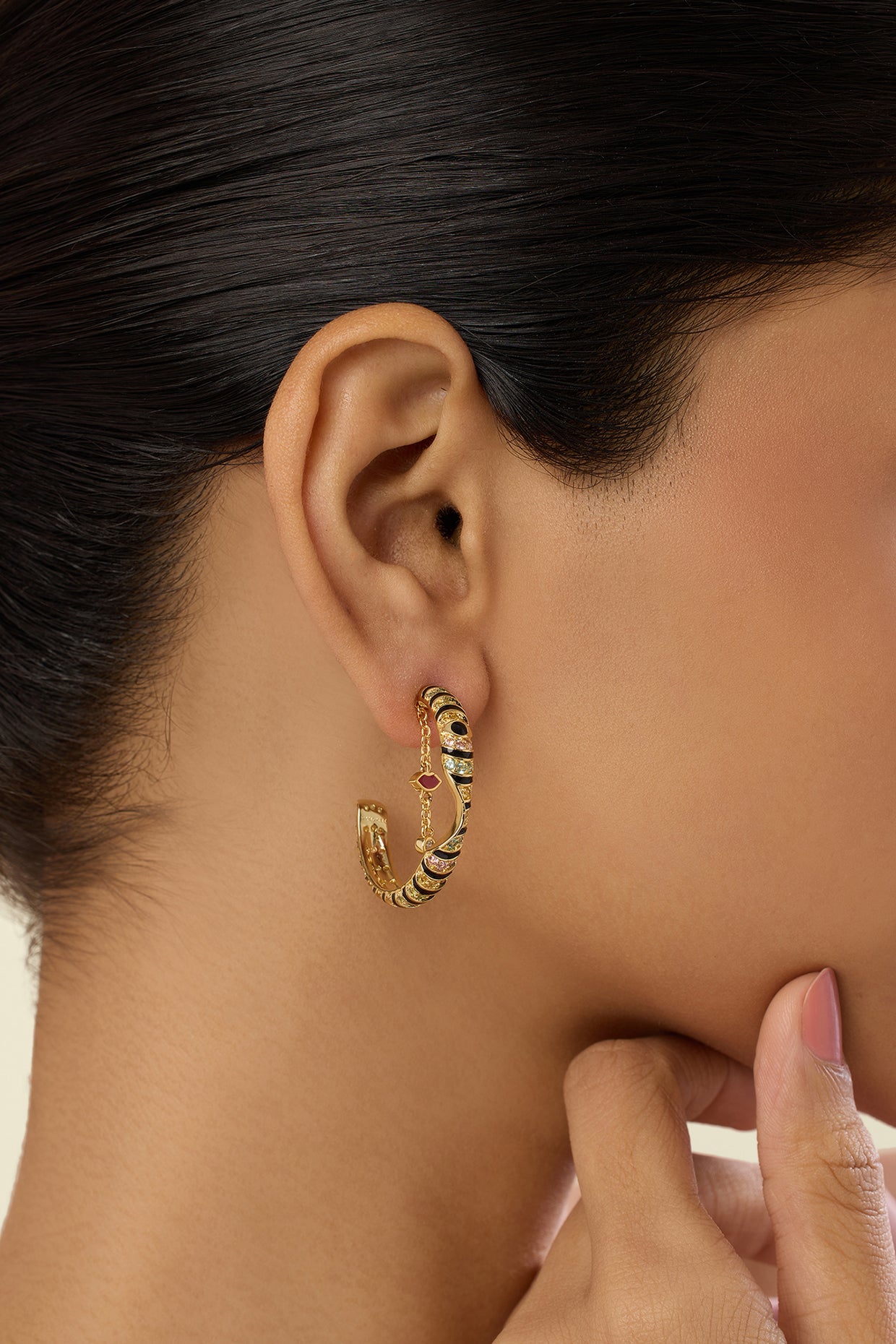 Illusia Statement Earrings In 18Kt Gold Plated
