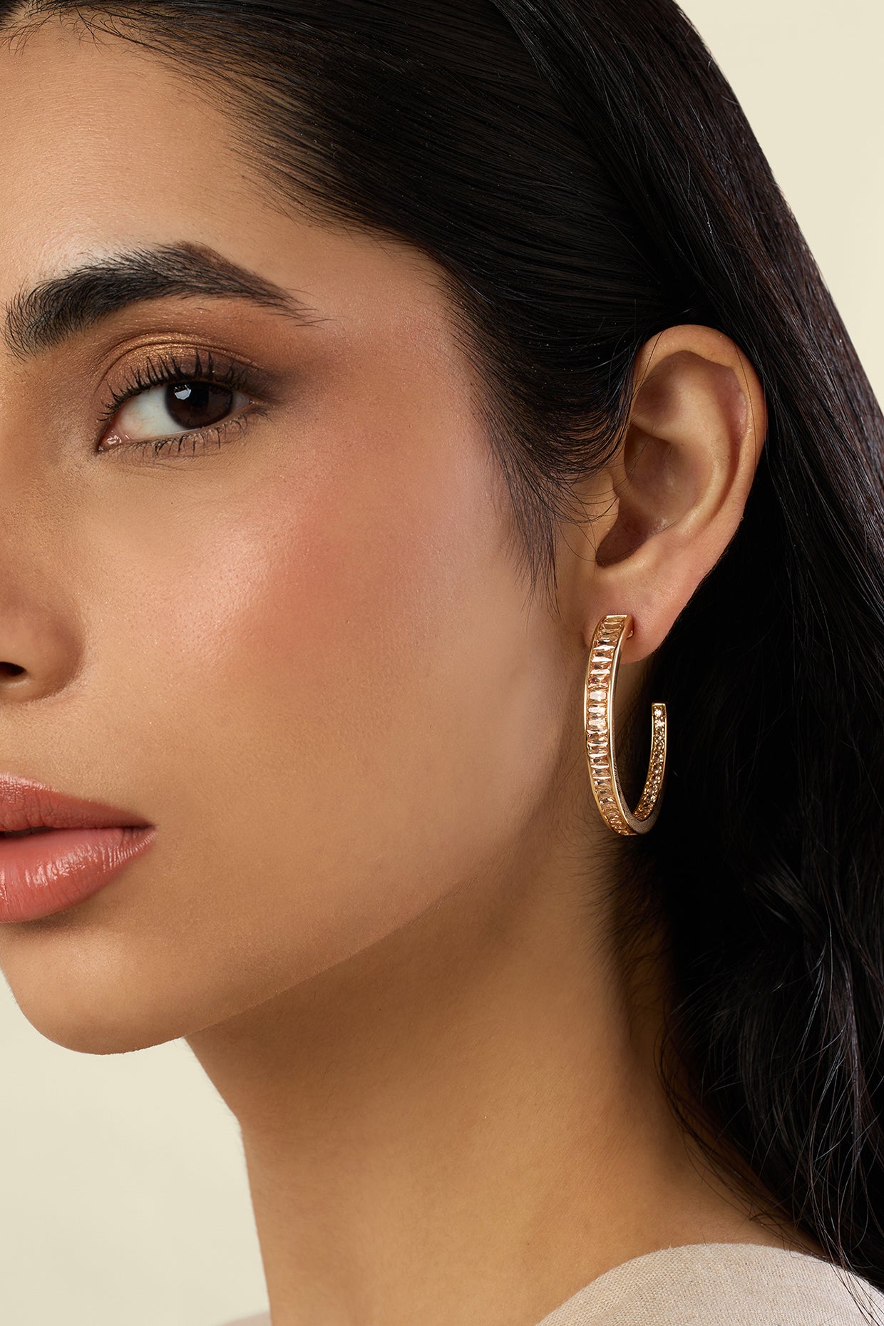 Solar Bloom Hoops In 18kt Gold Plated