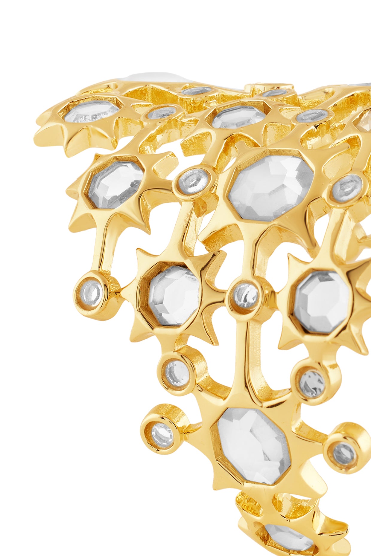 Celeste Mirror Statement Cuff 18Kt Gold Plated