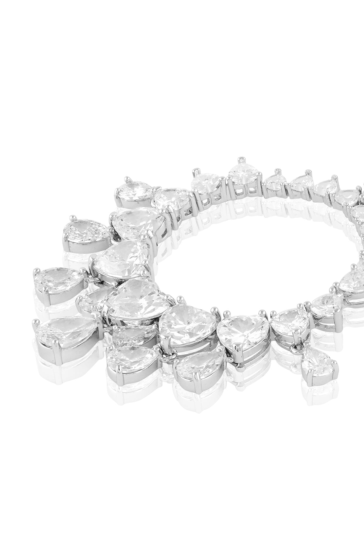 Lunar Elegance Moon Baalis In Rhodium Plating