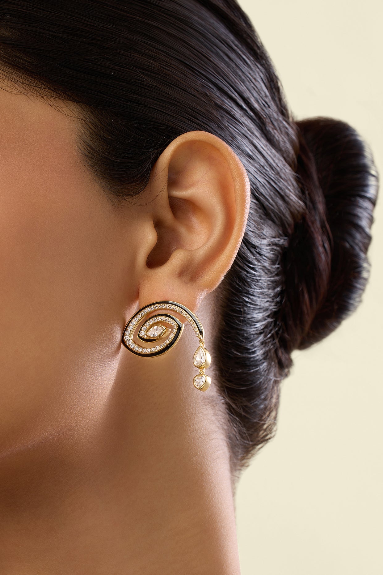 Dream Drip Studs In 18Kt Gold Plated