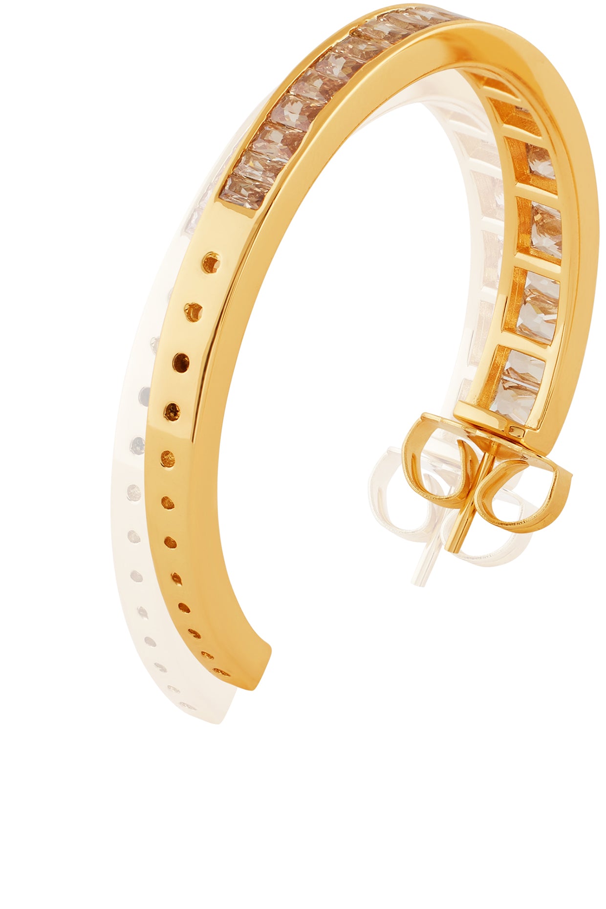 Solar Bloom Hoops In 18kt Gold Plated