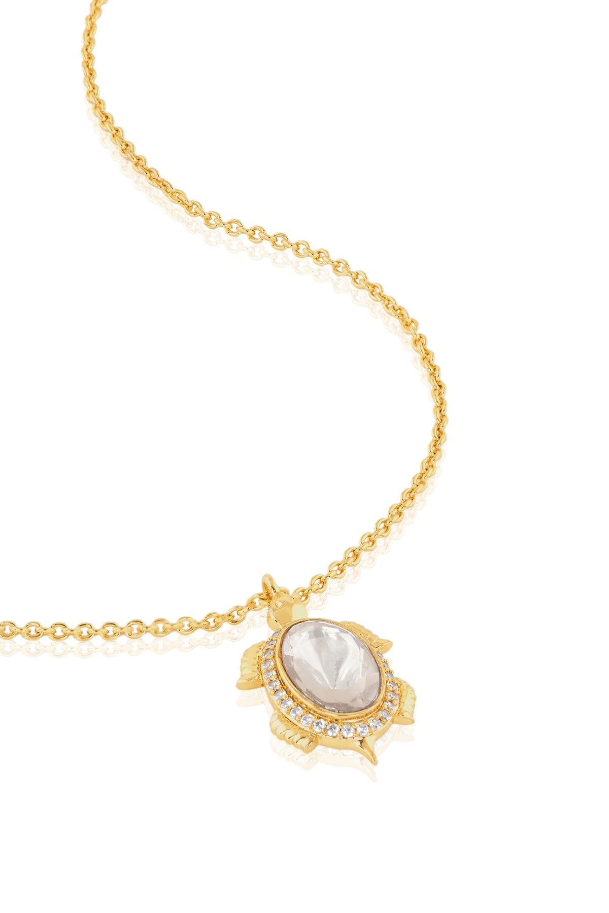 Polki Enchanted Tortoise Treasure Pedant Necklace