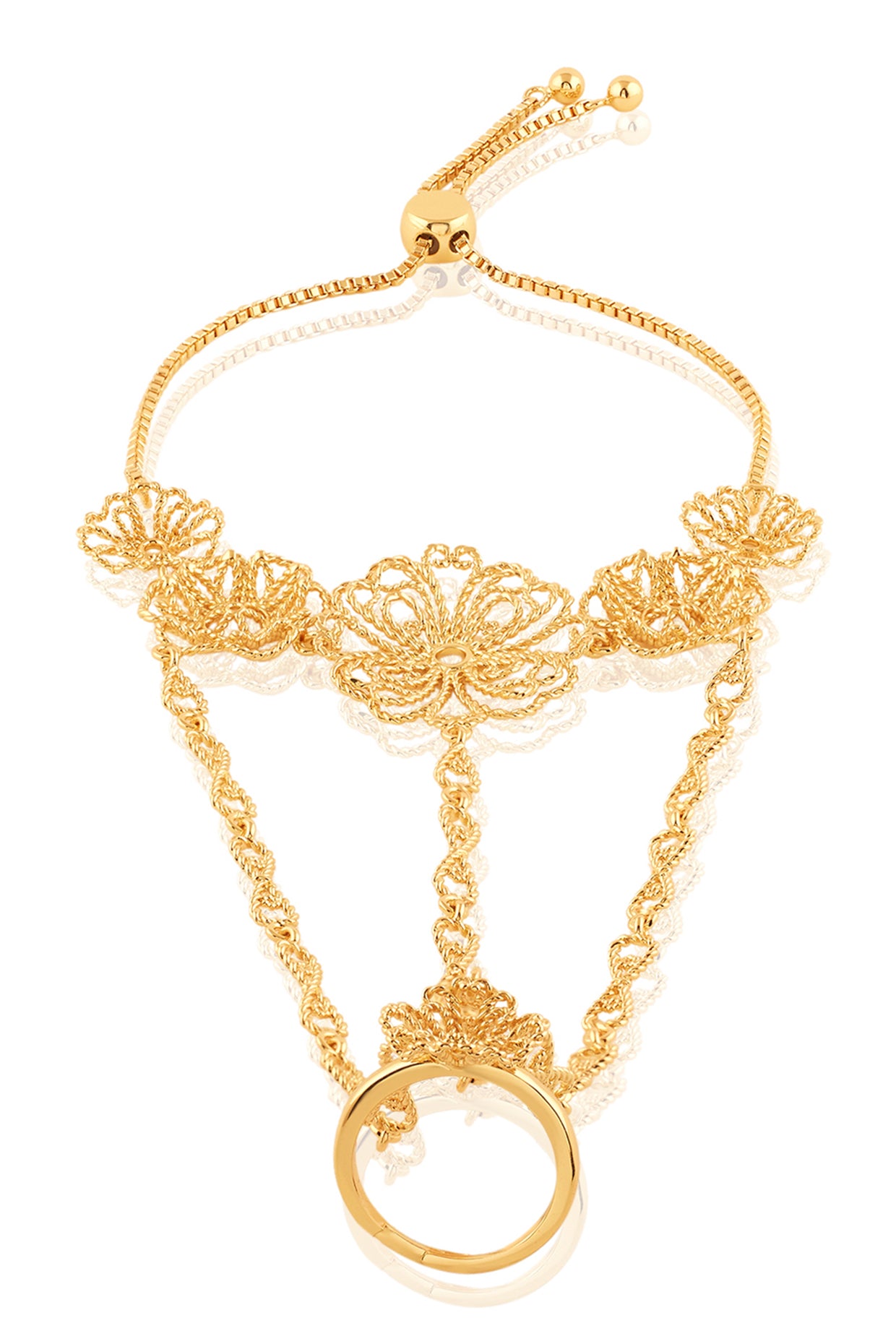 Evangélica Hand Harness In 18Kt Gold Plated