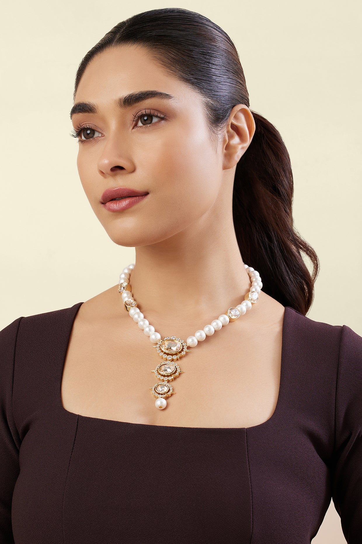 Scorpius Pearl Necklace In 18Kt Gold Plated